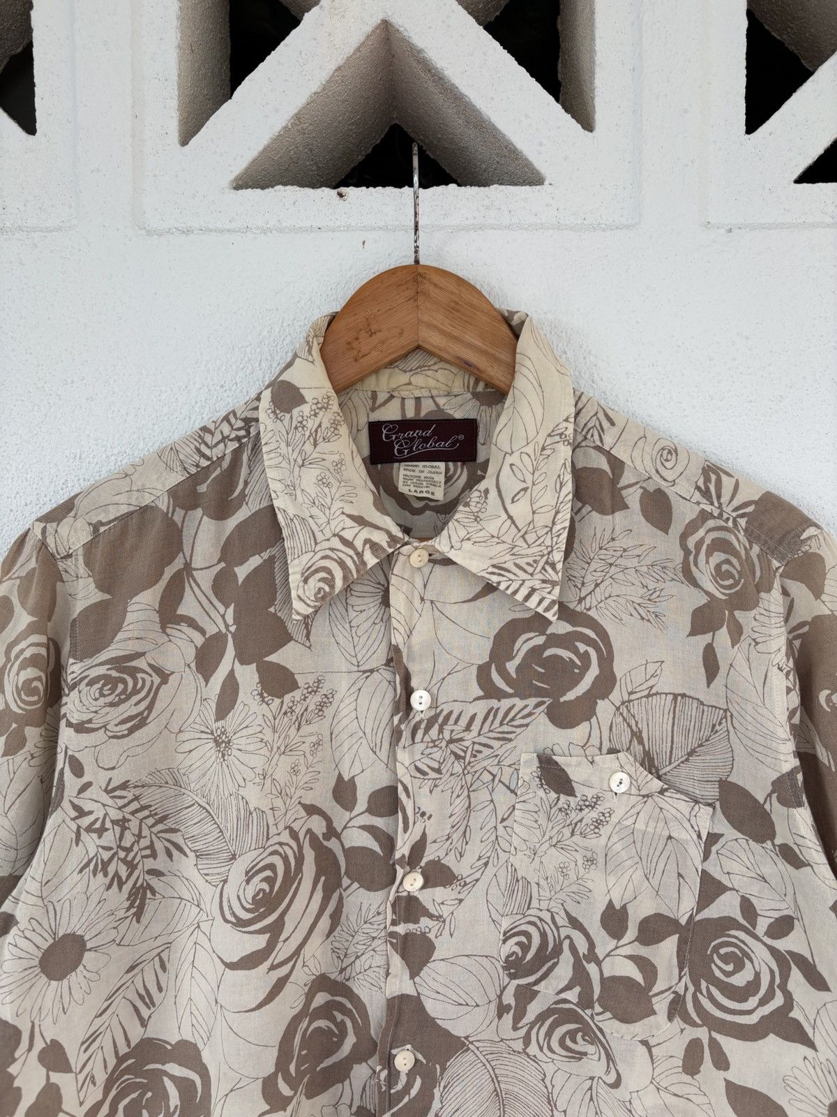 Japanese Brand Grand Global Hawaiian Shirt Sun Surf Inspired Size US L / EU 52-54 / 3 - 1 Thumbnail