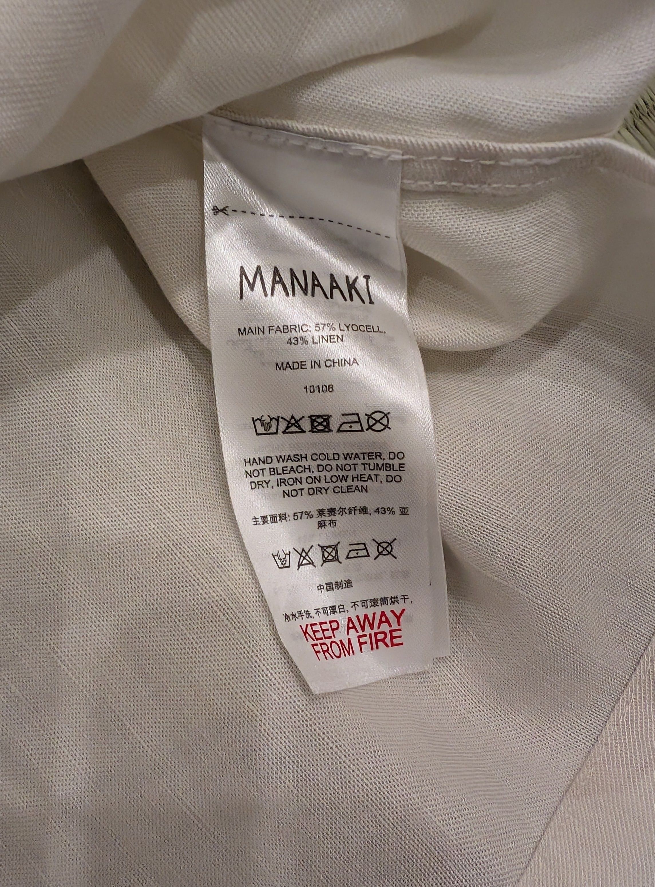 Other Manaaki Mana Camp Collar Lyocell/Linen Shirt Bird Print Size US L / EU 52-54 / 3 - 4 Thumbnail