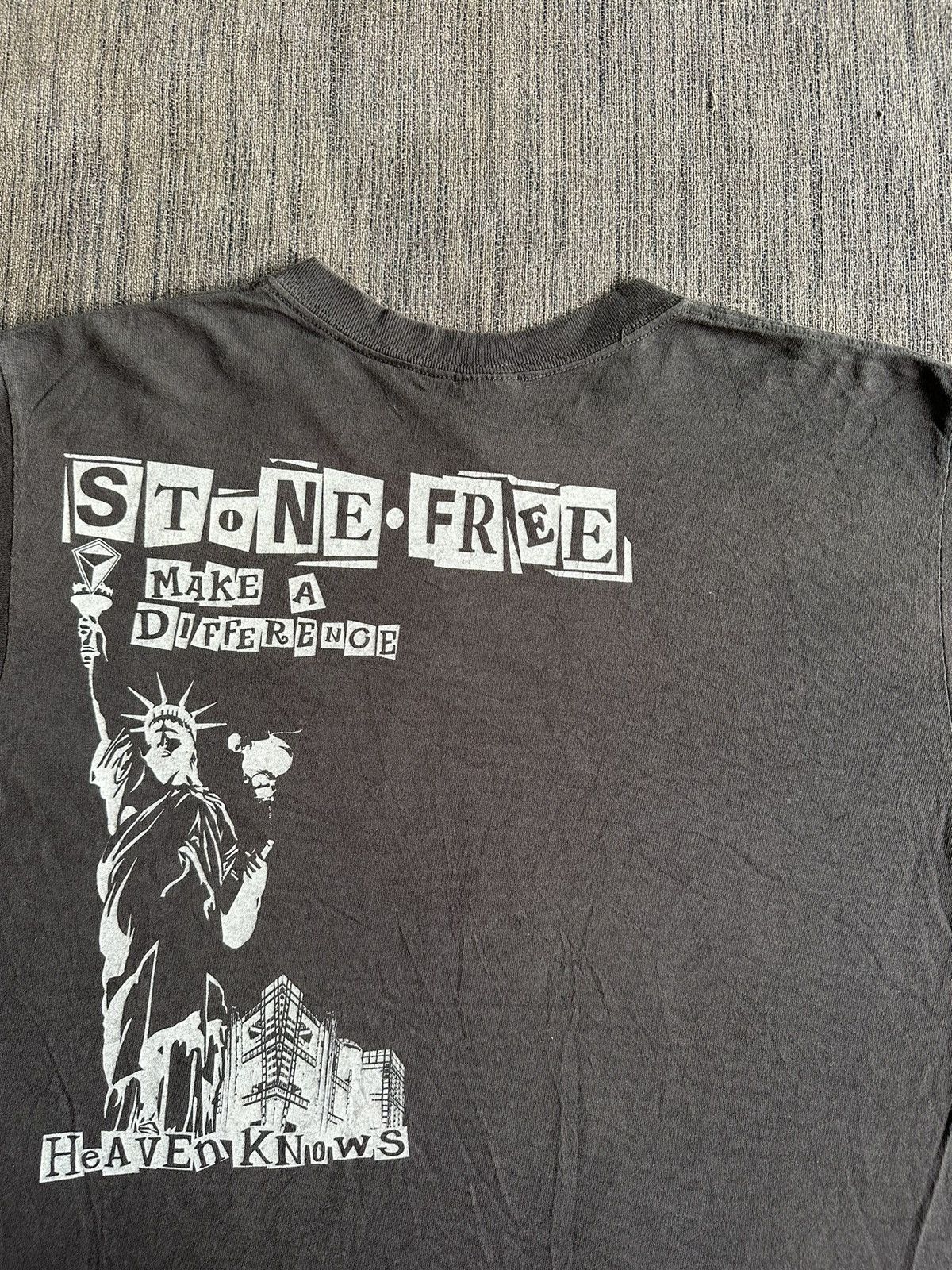 Thrasher × Vintage Vintage Stone Free Skateboard Punk Trash USA RARE TEE Size US M / EU 48-50 / 2 - 4 Thumbnail