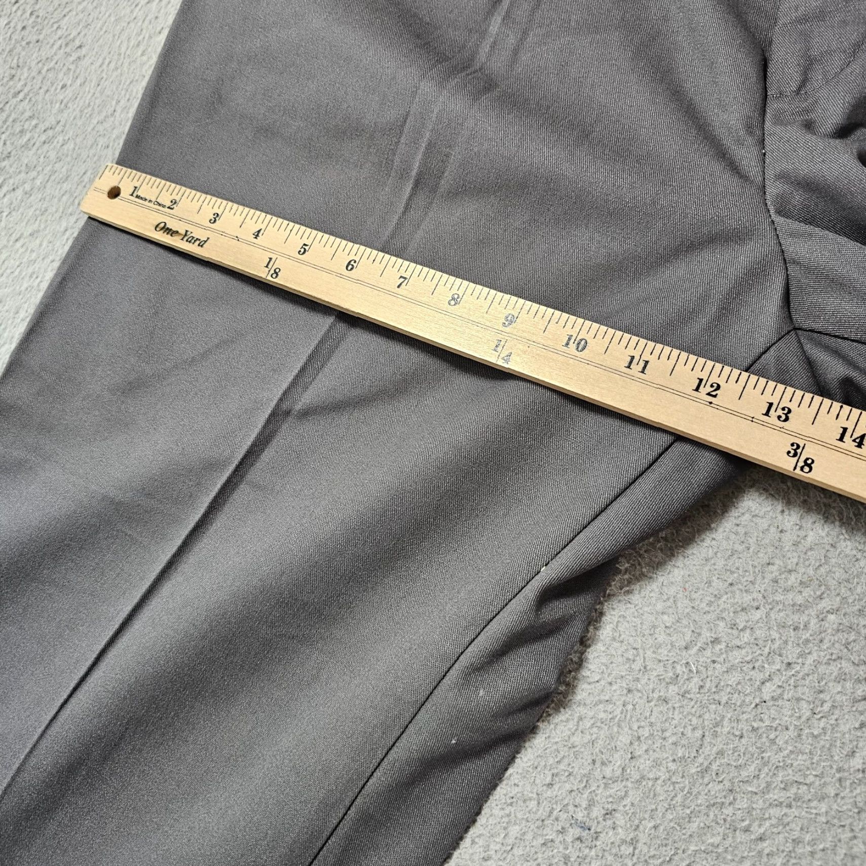 Vintage Edwards Mens Dress Pants 38x27 Gray Classic Fit Pleated Cotton Polyester Woven Size US 38 / EU 54 - 4 Thumbnail