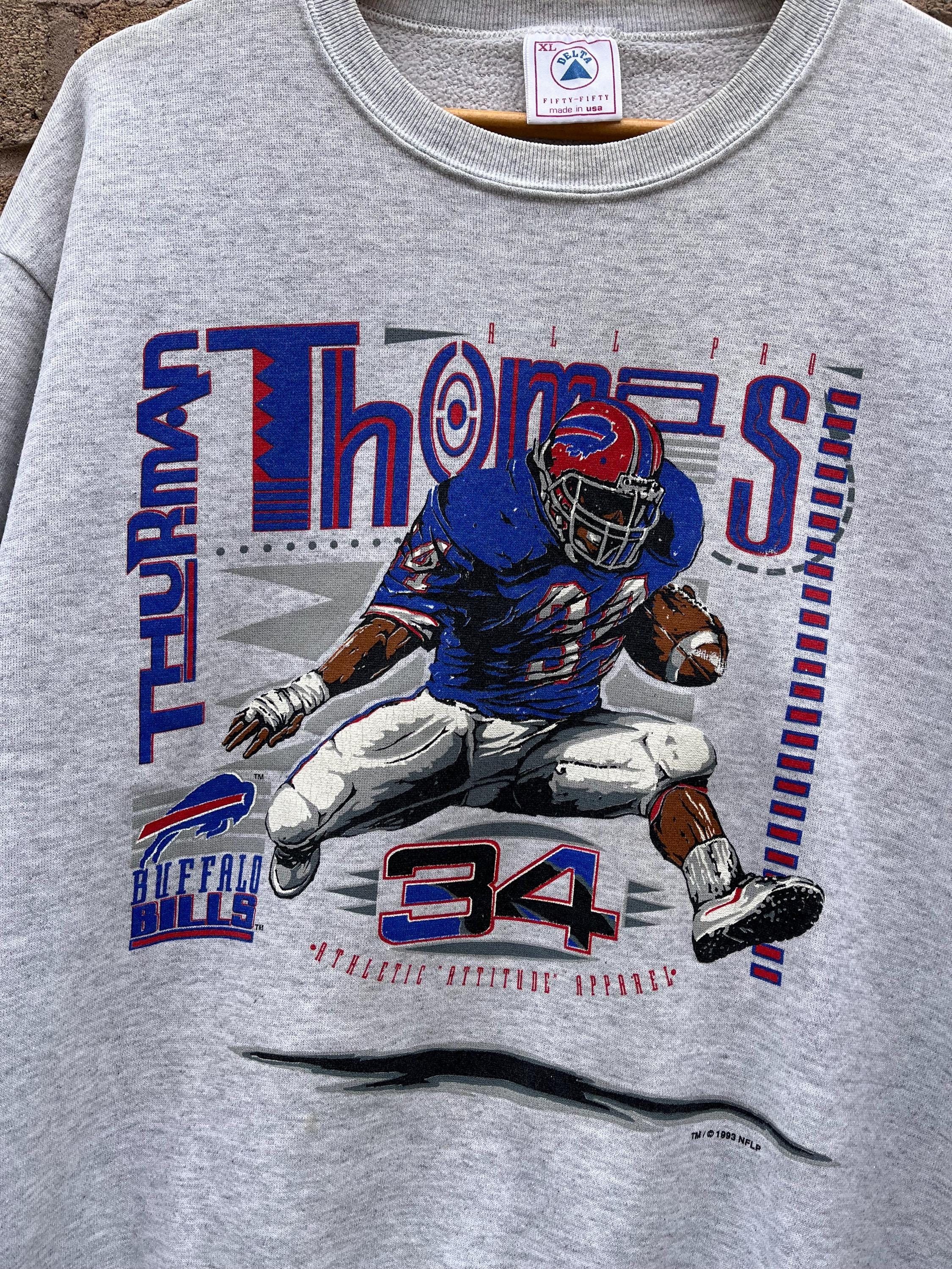 Vintage Vintage Thurman Thomas Buffalo Bills NFL Crewneck Size US XL / EU 56 / 4 - 2 Thumbnail