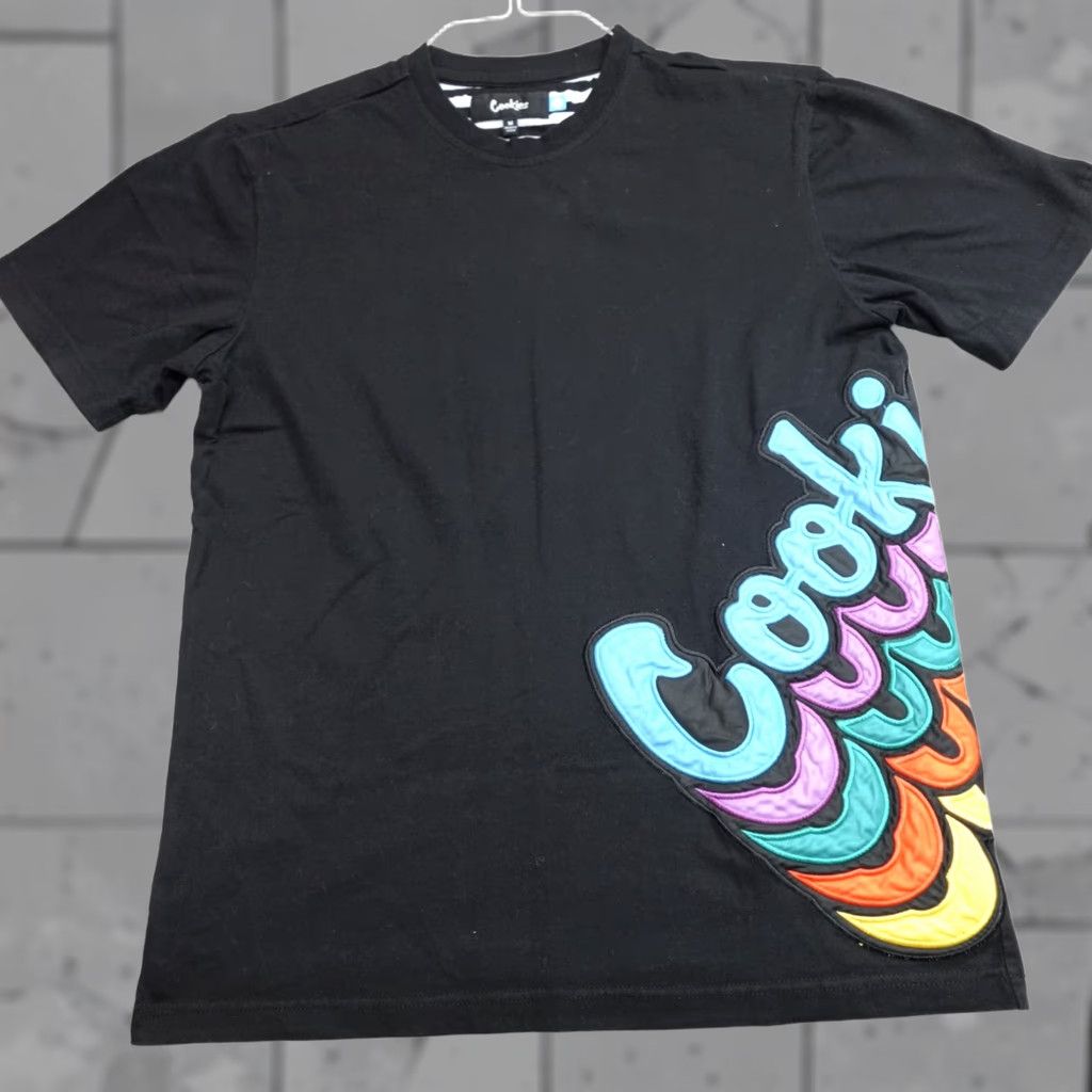 Vintage Cookies SF Shirt M Black Embroidered Spellout Short Sleeve Crew Neck Men T-Shirt Band Theme Size US M / EU 48-50 / 2 - 1 Thumbnail
