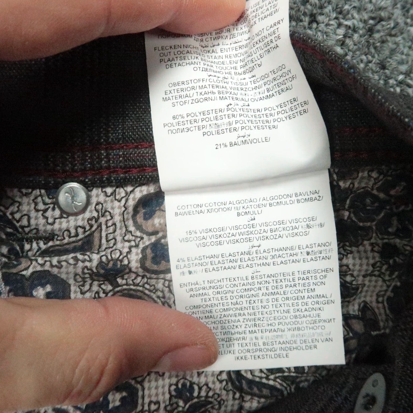 BRAX Brax Pants Mens 36x34 Gray Plaid Chino Flat Front 5-Pocket Regular NWT Wool Look Size US 36 / EU 52 - 5 Thumbnail