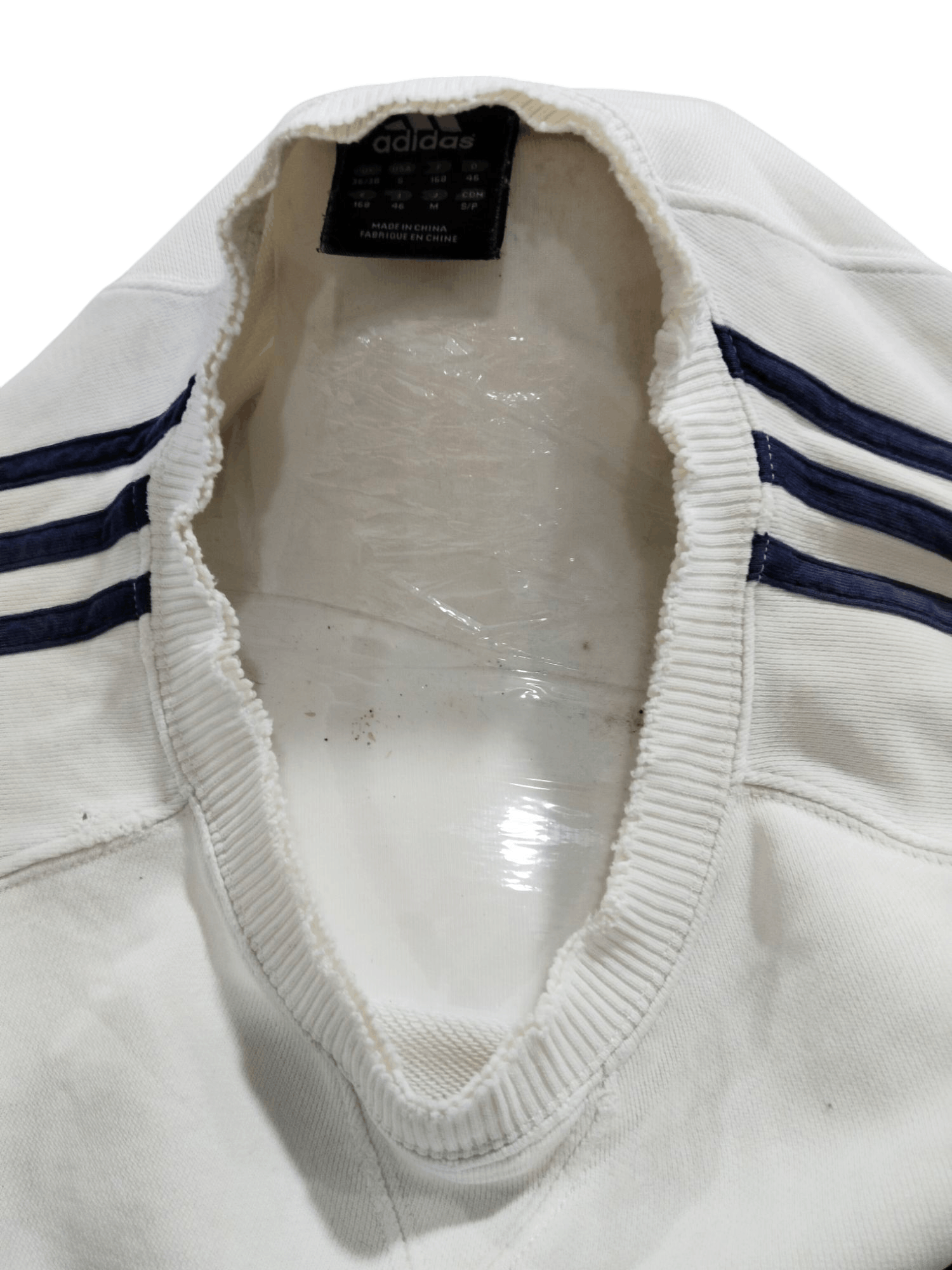 Adidas × Vintage Vintage Y2K Adidas Stripe Distressed Sweatshirt Size US L / EU 52-54 / 3 - 5 Thumbnail
