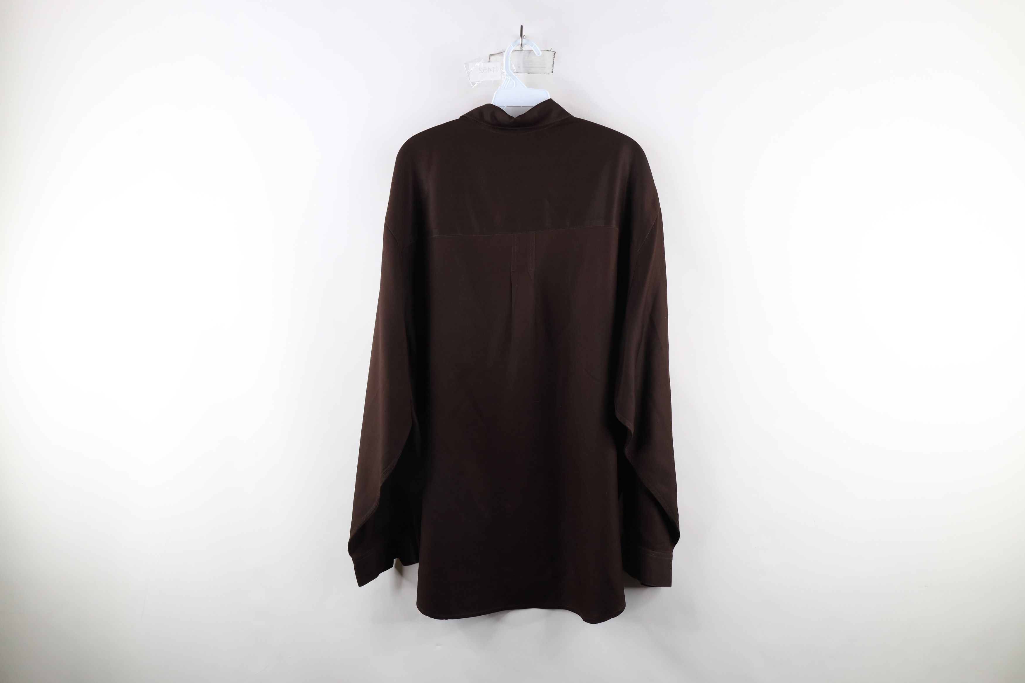 Vintage Vintage 90s Streetwear Collared Button Shirt Brown Size US XL / EU 56 / 4 - 15 Thumbnail