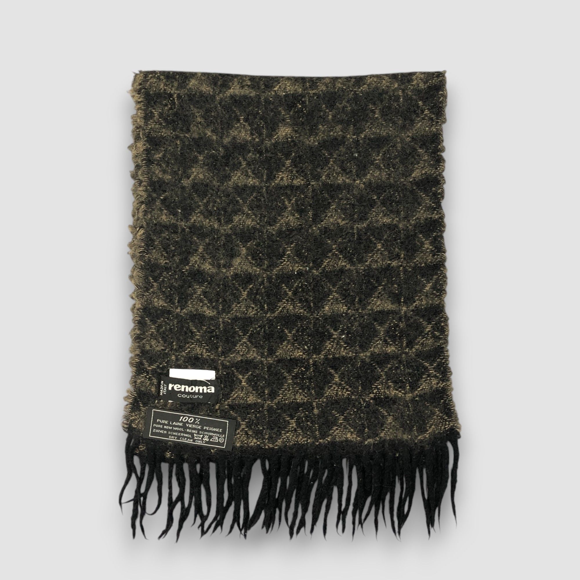 Renoma Vintage Renoma Scarf Muffler Wool Fringe Winter Scarves Size ONE SIZE - 3 Thumbnail