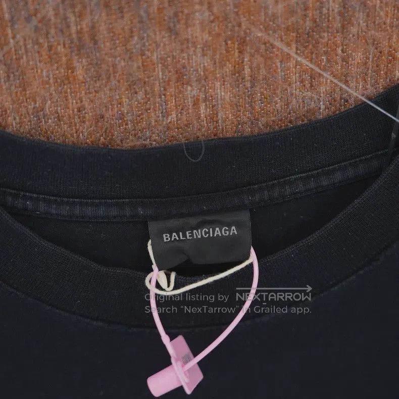 Balenciaga Balenciaga Letter Printed Round Neck Short Sleeve T-Shirt Size US XL / EU 56 / 4 - 3 Thumbnail