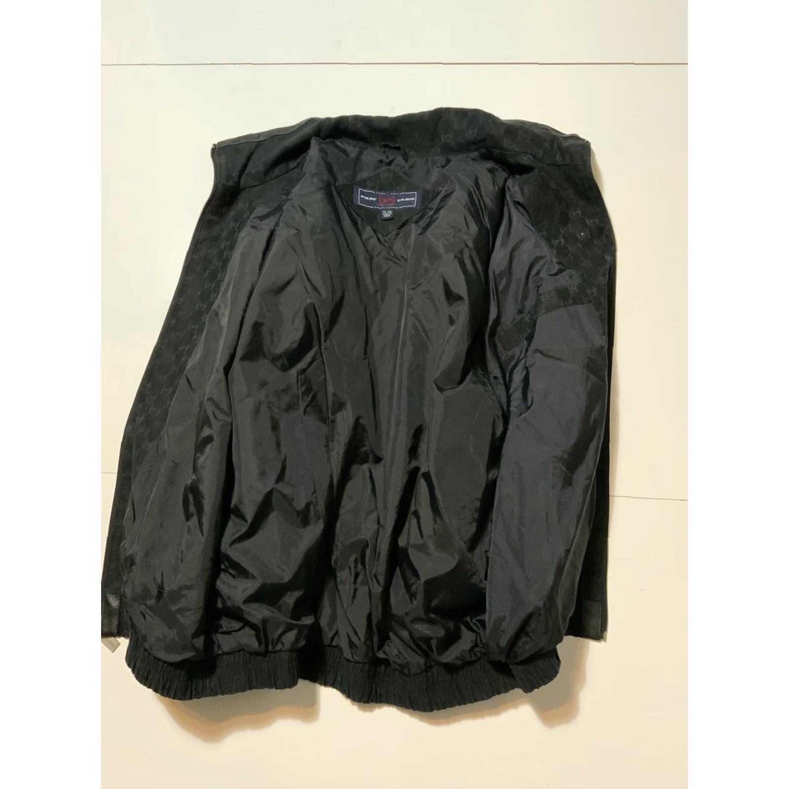Phat Farm VINTAGE Phat Farm Monogram AOP Suede Trim Bomber Jacket XL Men Black 90s 2000s Dapper 54 Chest Weekend Size US XL / EU 56 / 4 - 3 Thumbnail