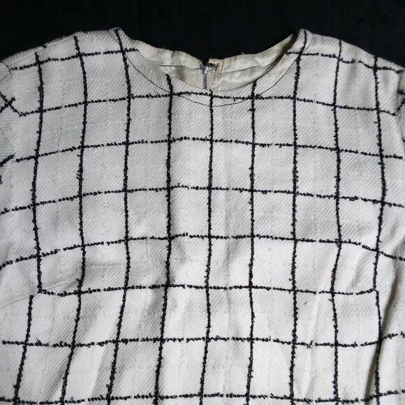 Other Vintage 60s Check Blouse Top Waist Belt Size M / US 6-8 / IT 42-44 - 3 Thumbnail
