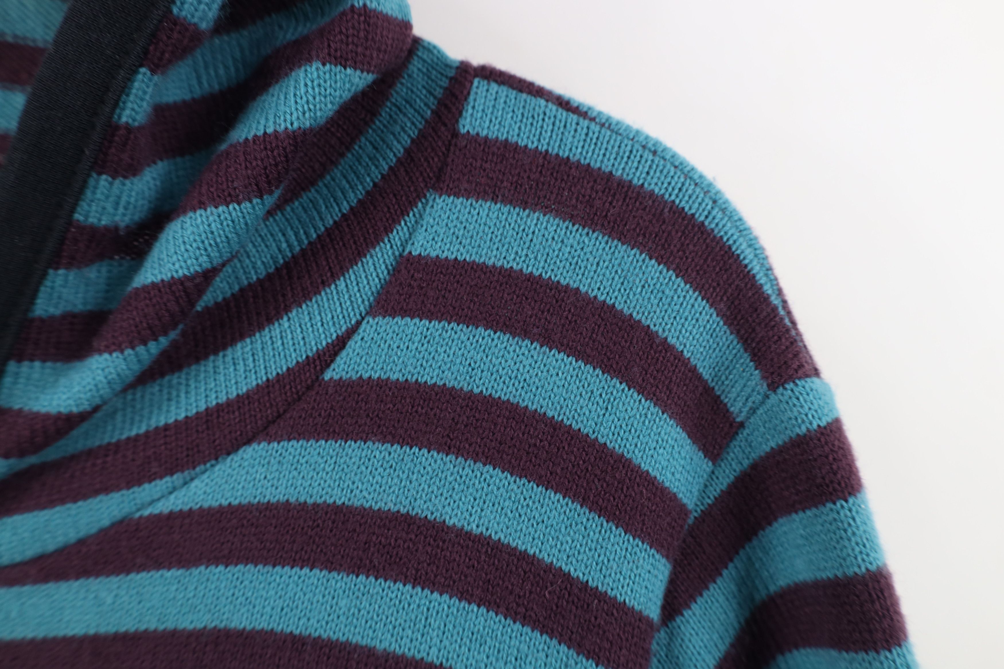 Vintage Vintage 90s Streetwear Wool Blend Knit Full Zip Hoodie Size M / US 6-8 / IT 42-44 - 5 Thumbnail