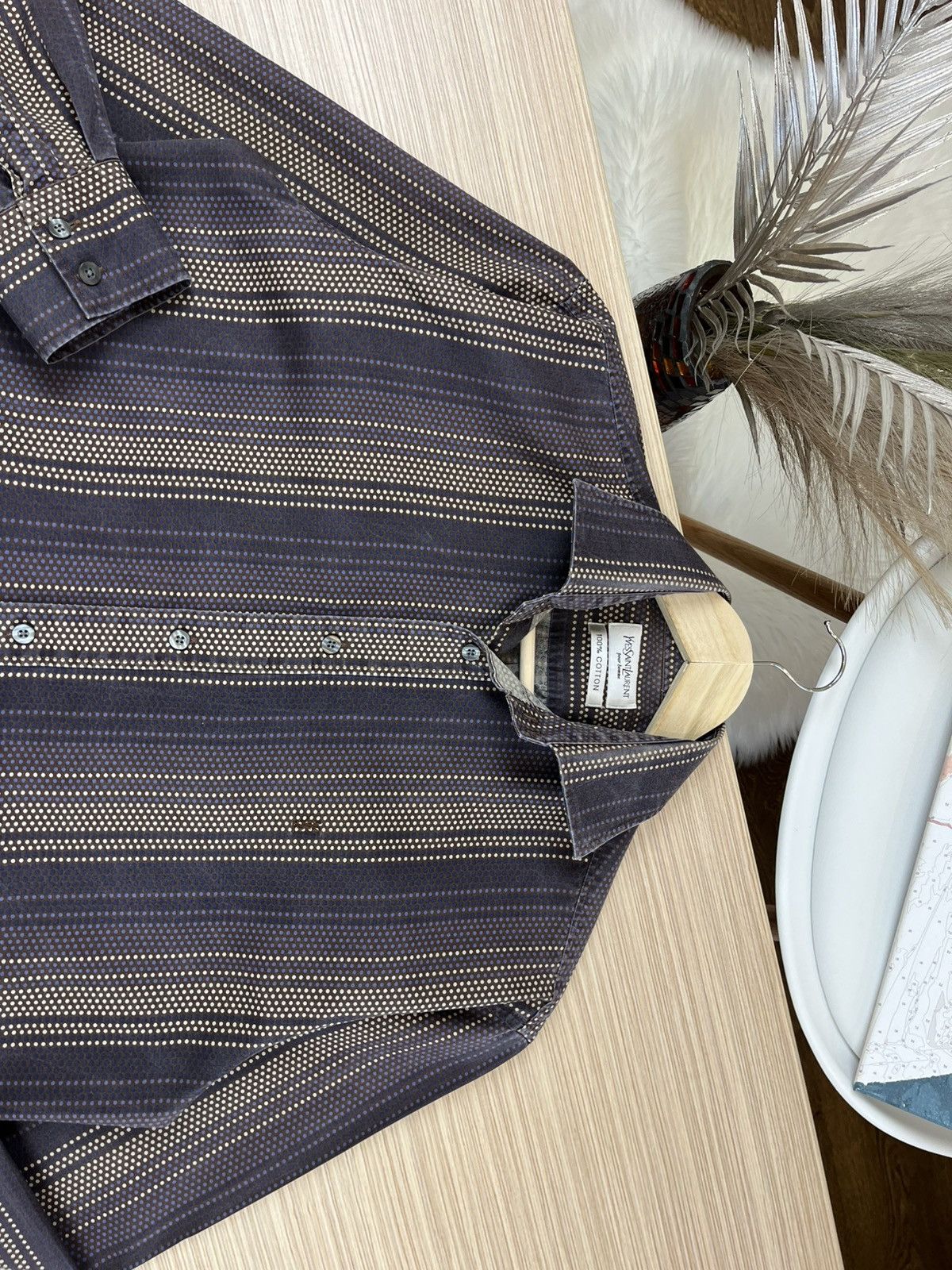 Vintage × Yves Saint Laurent Very crazy Vintage YSL Shirt Size US M / EU 48-50 / 2 - 3 Thumbnail