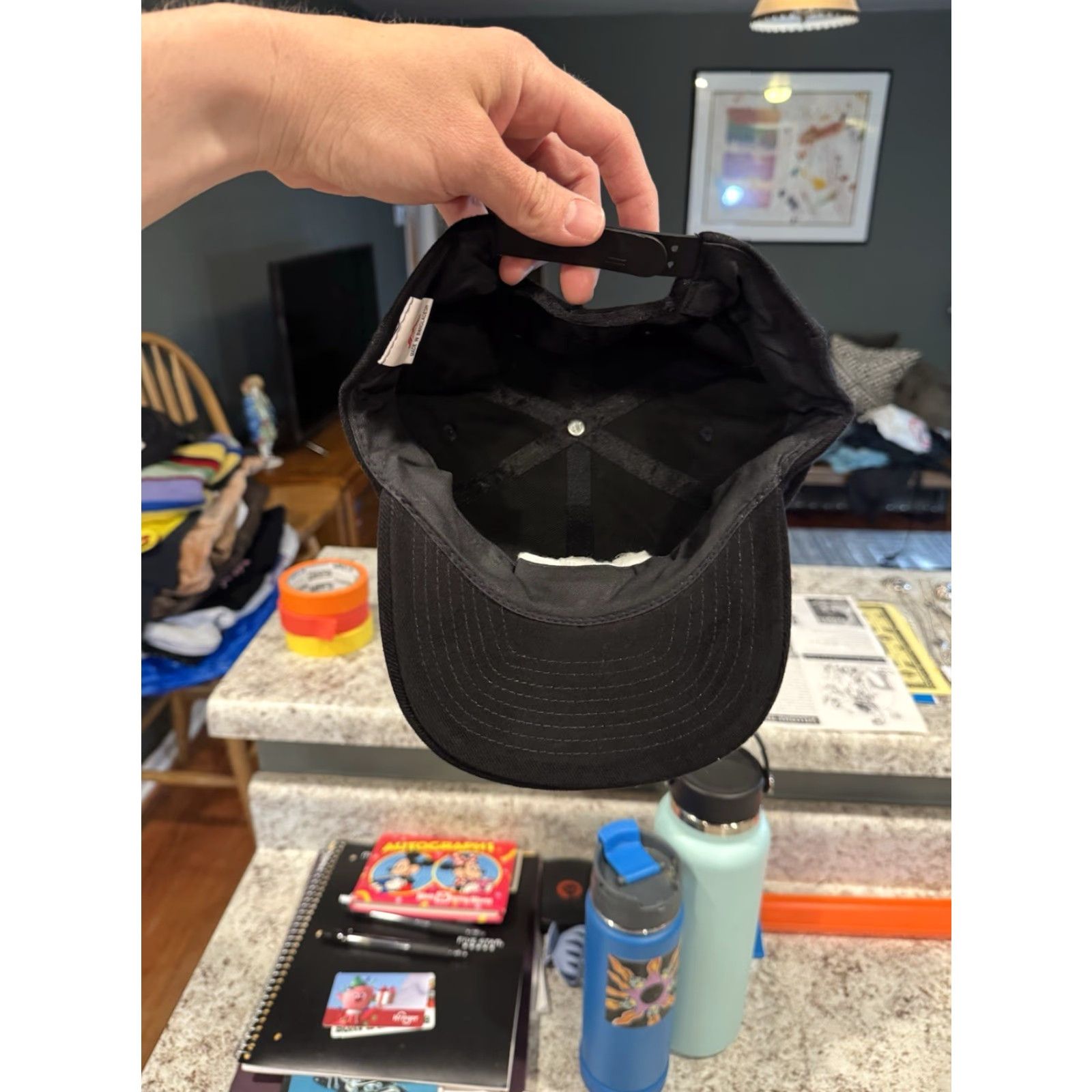 Lee VINTAGE MIB Hat Snapback Men One Size Black 90s Movie Tommy Lee Will Smith Mohr’s Cap Adjustable Mens Size ONE SIZE - 4 Thumbnail