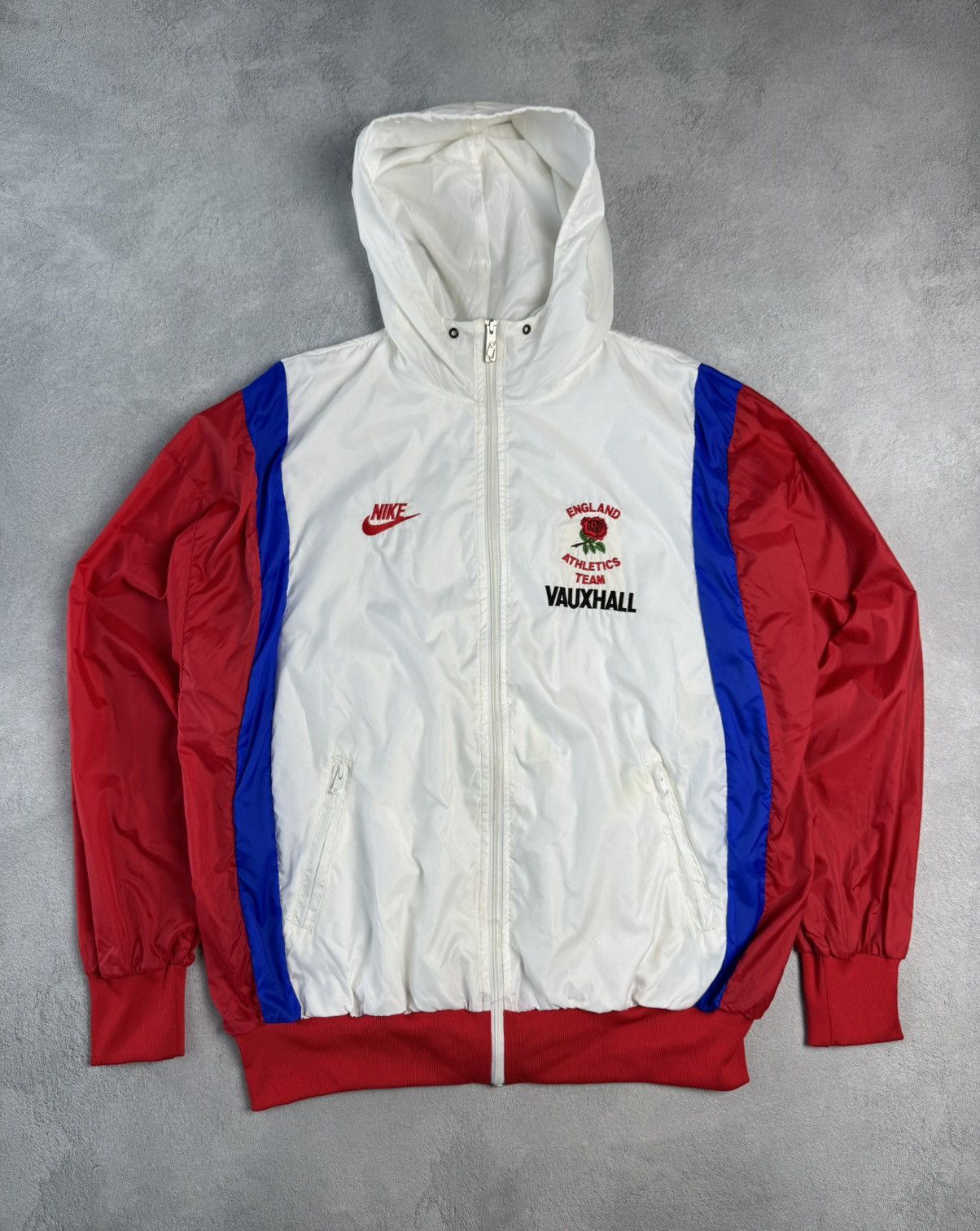 Nike 1980s Vintage Nike England Jacket Football Soccer Running Size US L / EU 52-54 / 3 - 1 Thumbnail