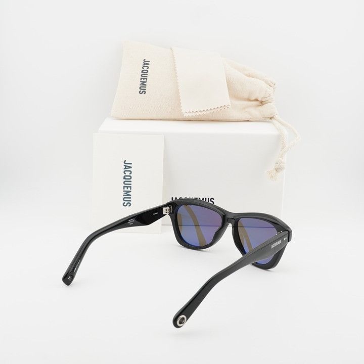 Jacquemus Jacquemus PALMIER JAC/59 C1 Sunglasses Black Cat Eye Frame Size ONE SIZE - 11 Thumbnail