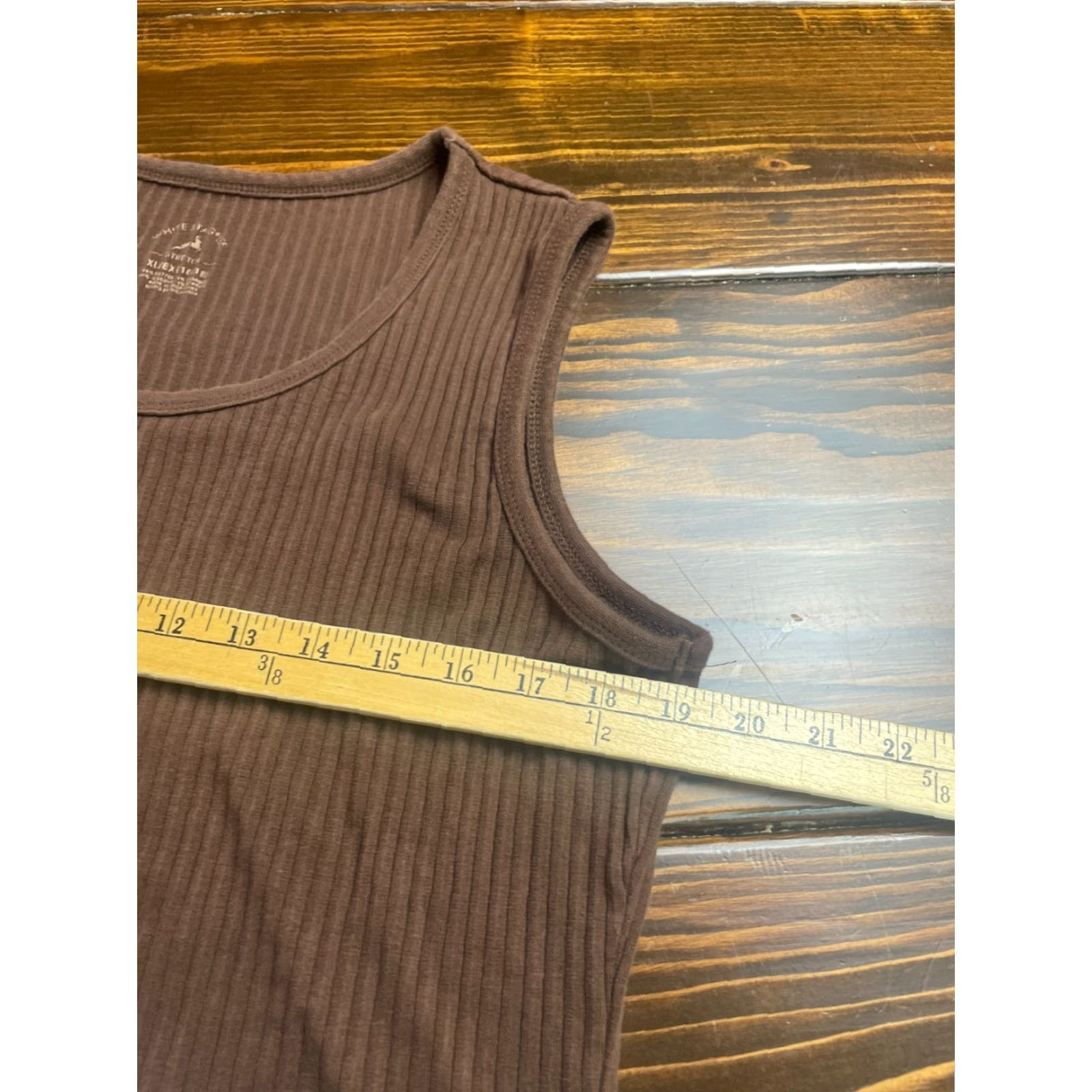 Vintage White Stag Tank Top Womens XL Brown Ribbed Sleeveless Round Neck Casual Modern Basic Size XL / US 12-14 / IT 48-50 - 4 Thumbnail