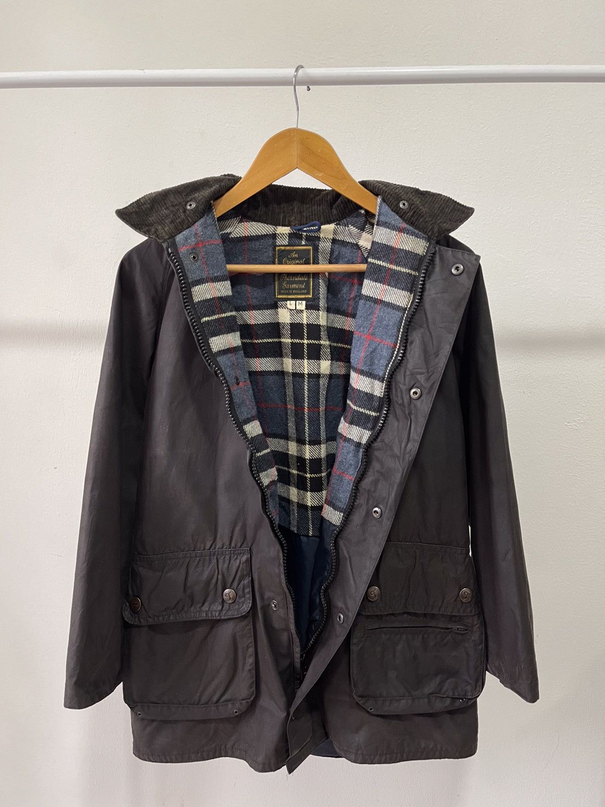 Barbour × Vintage 80s An Original British Thorndale Garment Waxed Jacket Size US M / EU 48-50 / 2 - 2 Thumbnail