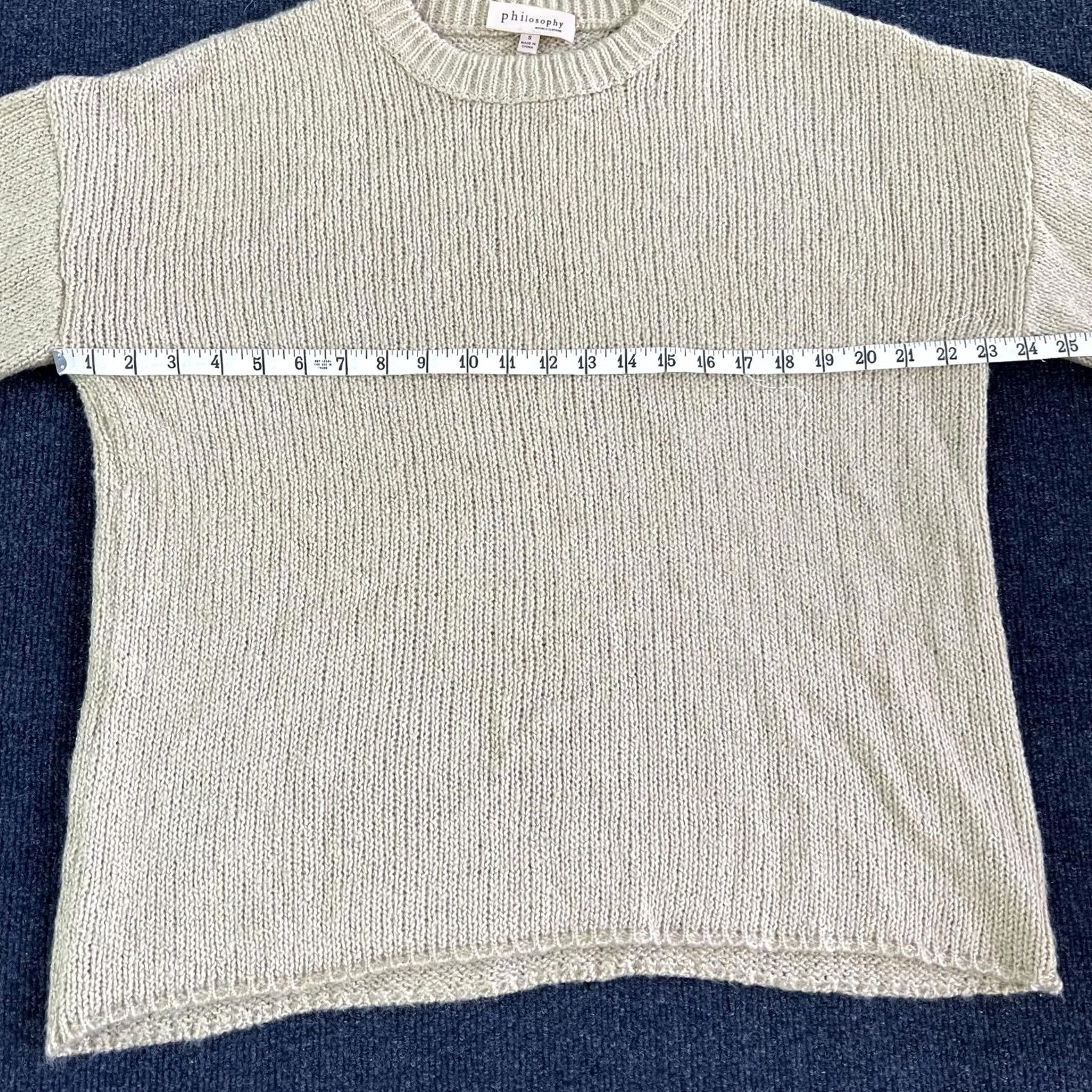 Vintage Philosophy Republic Sweater Womens Small Beige Short Sleeve Knit Pullover Size S / US 4 / IT 40 - 6 Thumbnail