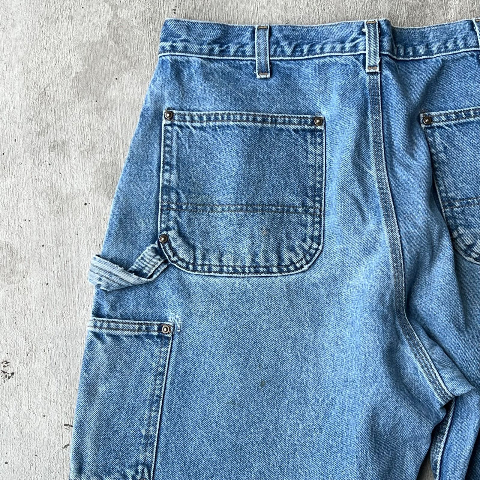Carhartt × Vintage Carhartt blue denim jeans double knee work carpenter pants Size US 36 / EU 52 - 12 Thumbnail