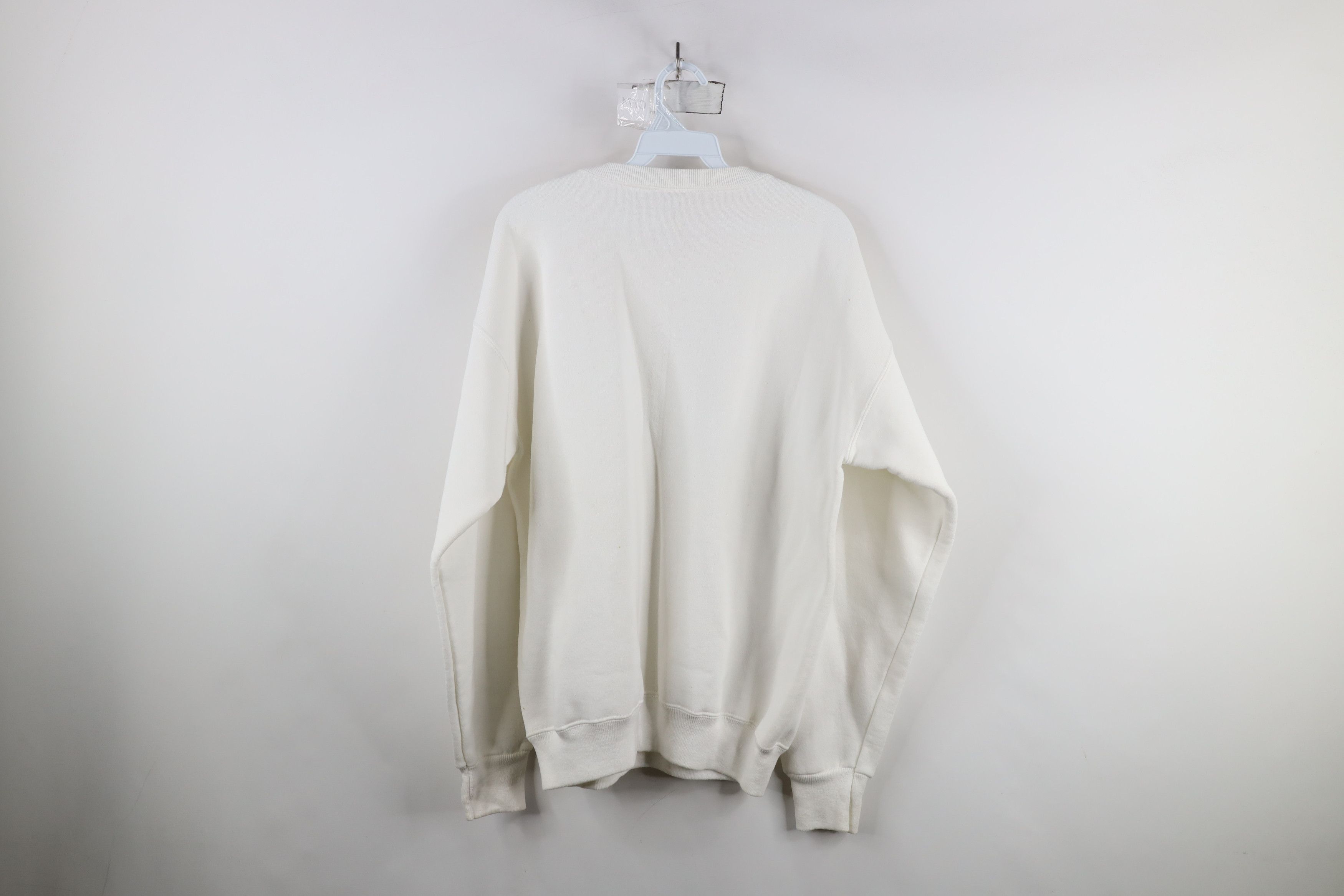 Vintage Vintage 90s Streetwear Blank Crewneck Sweatshirt White USA Size US L / EU 52-54 / 3 - 11 Thumbnail