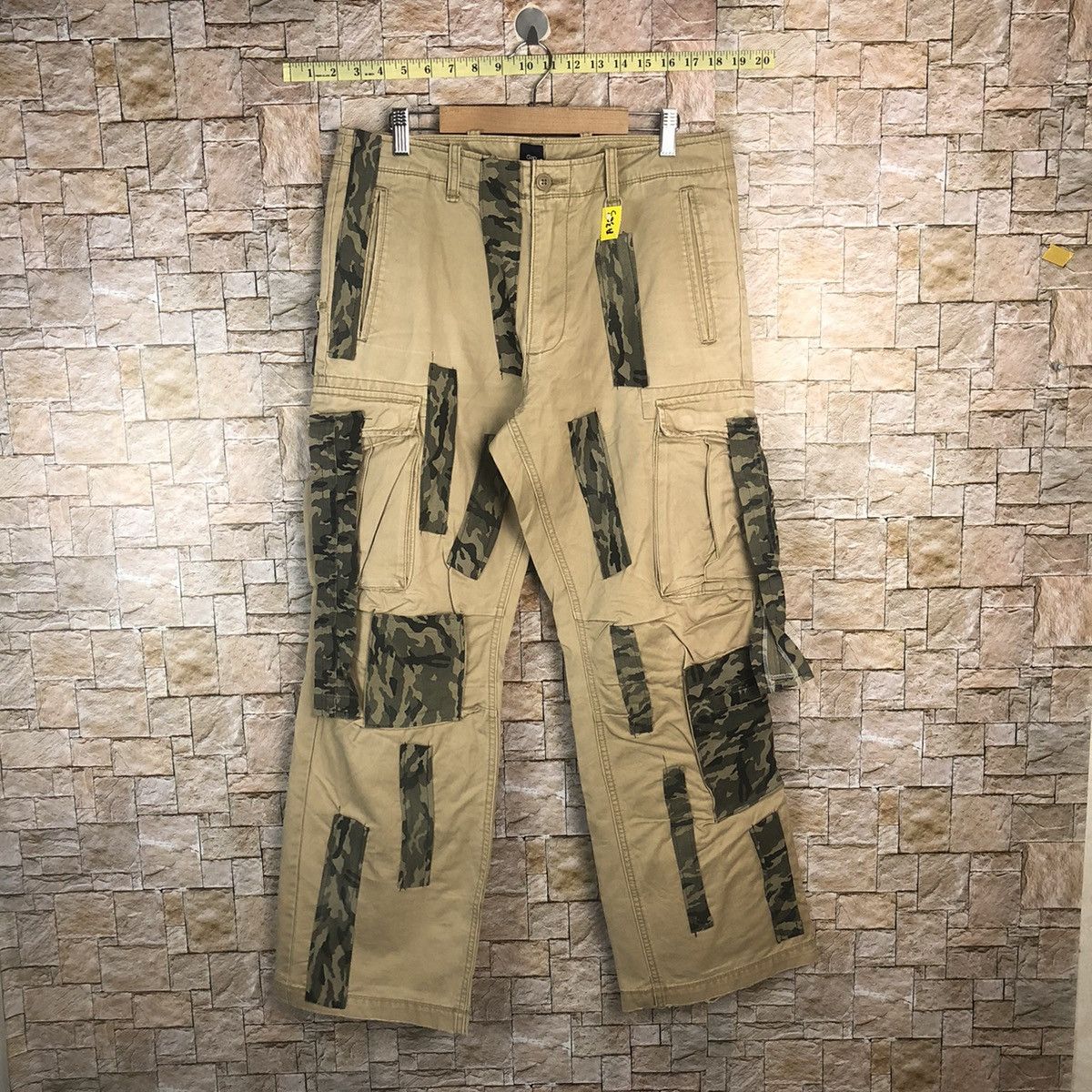Gap rework Custom utility patchwork Cargo Pants #A363