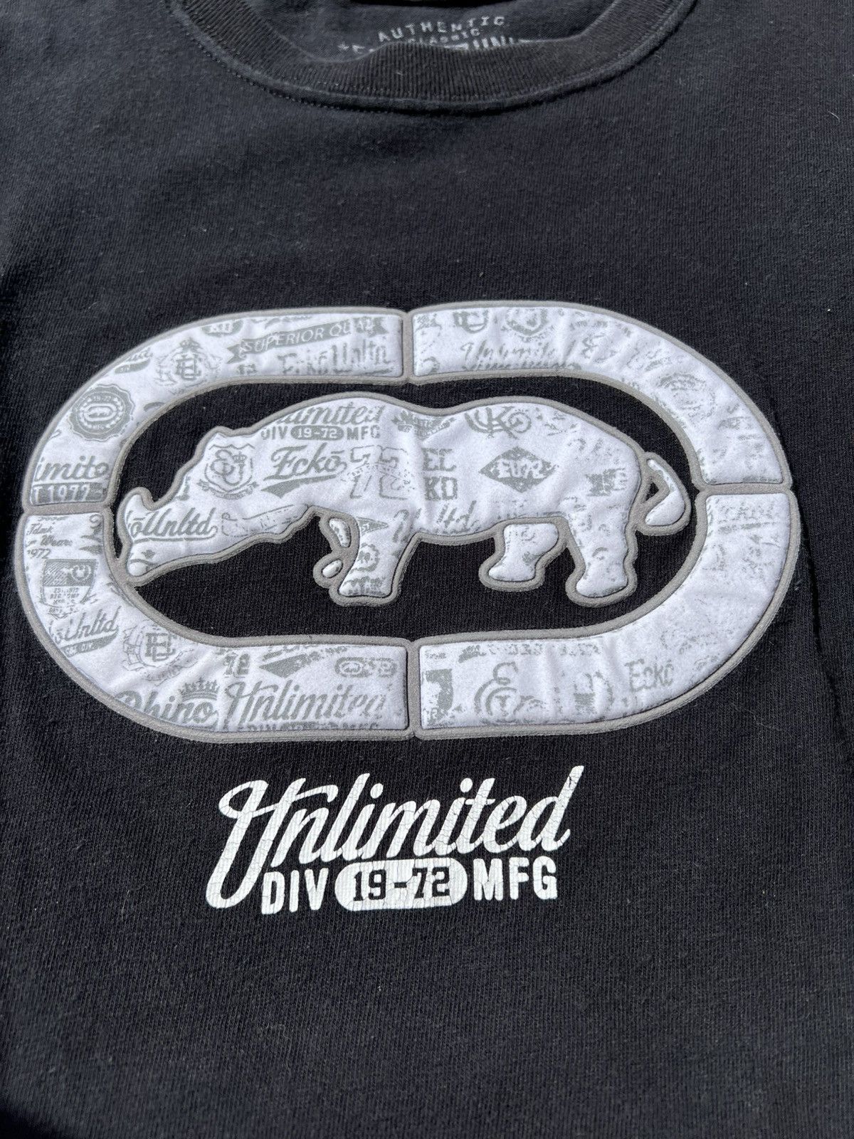 Ecko Unltd. Vintage Y2K Ecko Unltd Puff Rhino Logo T Shirt Black XL Size US XL / EU 56 / 4 - 3 Thumbnail