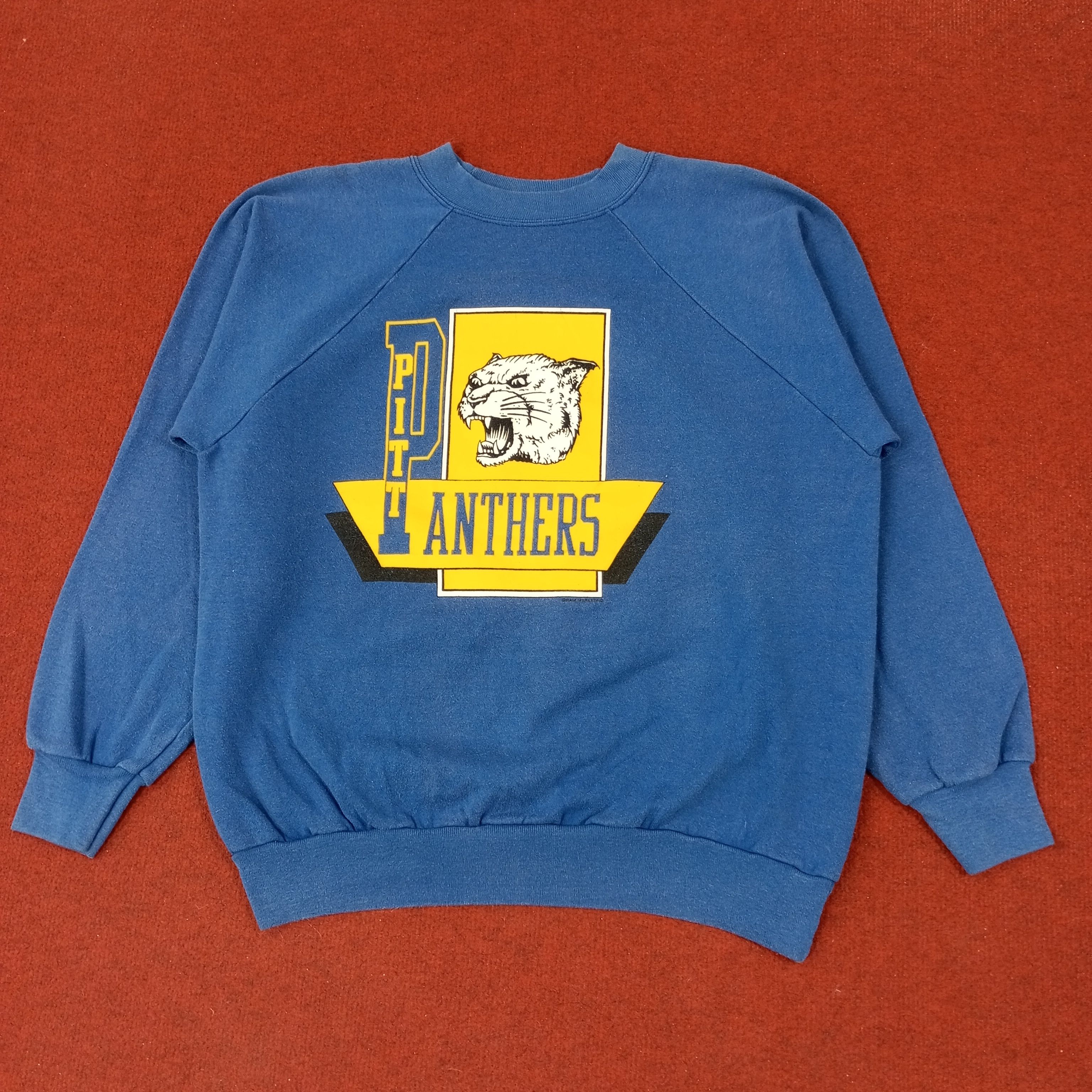 NFL × Vintage Pitt Panthers American Sports Team Sweatshirt c218n3 Size US M / EU 48-50 / 2 - 1 Thumbnail