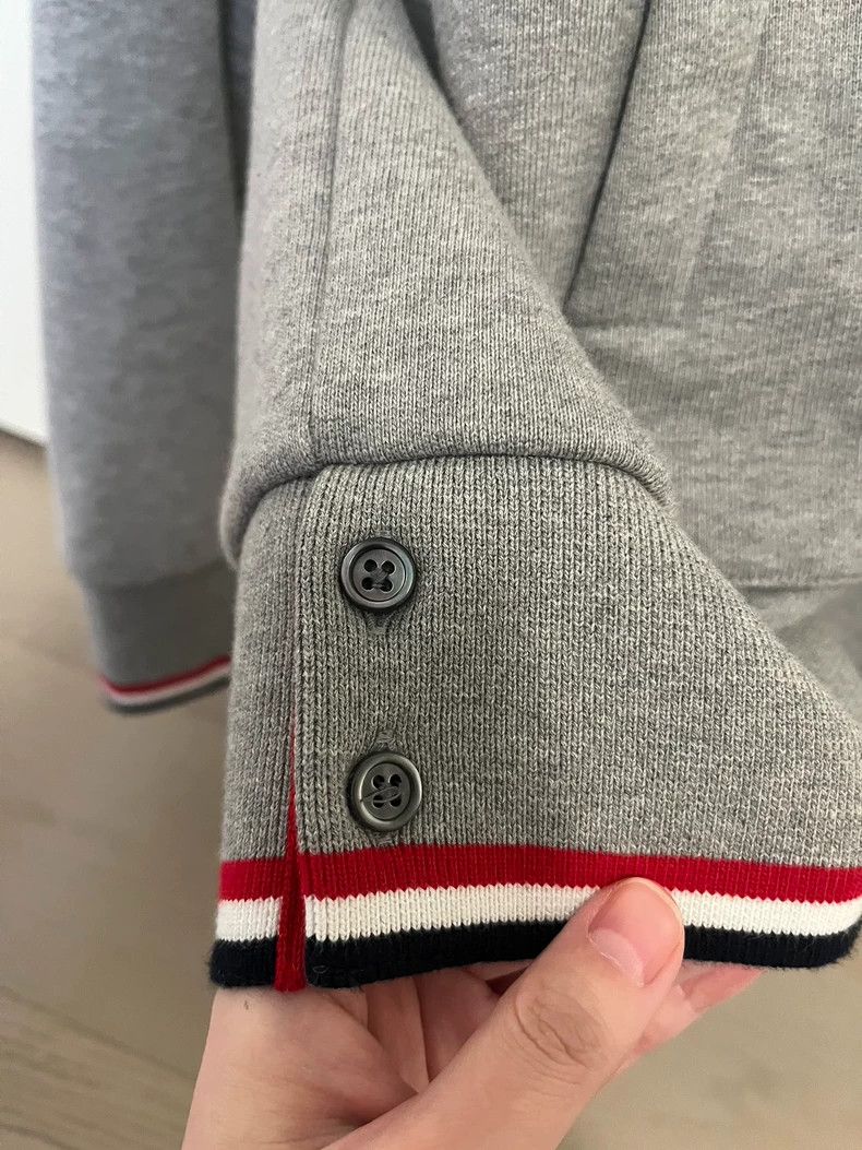 Thom Browne Thom Browne size1 Tennis grey hooded hoodie Size US S / EU 44-46 / 1 - 4 Thumbnail