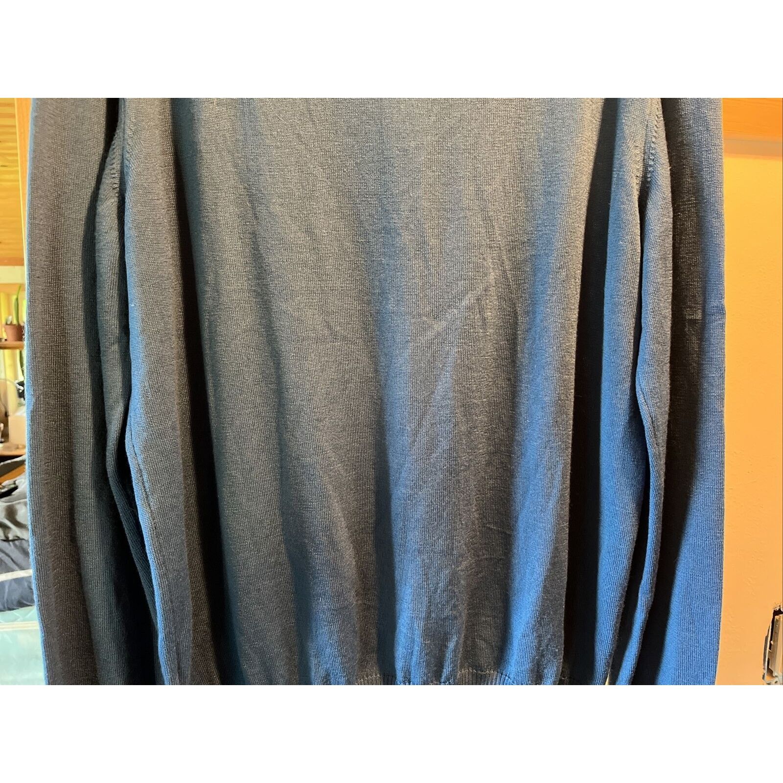 J.Lindeberg J. Lindberg Mens XL Blue Merino Wool V-neck Pullover Sweater Size US XL / EU 56 / 4 - 14 Thumbnail