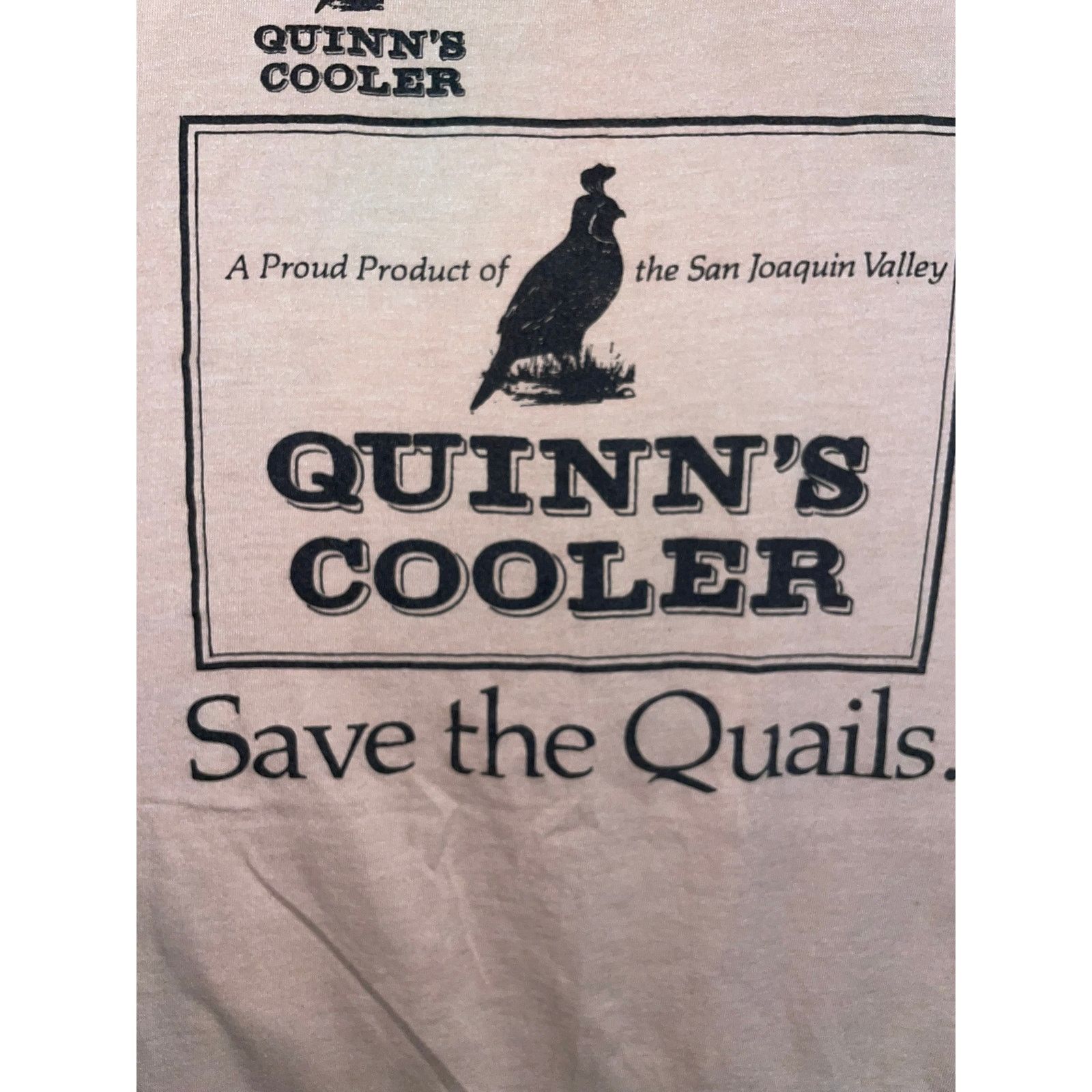 Hanes Vintage Quinns Cooler Shirt Save Quails San Joaquin Valley L Size US XL / EU 56 / 4 - 5 Thumbnail