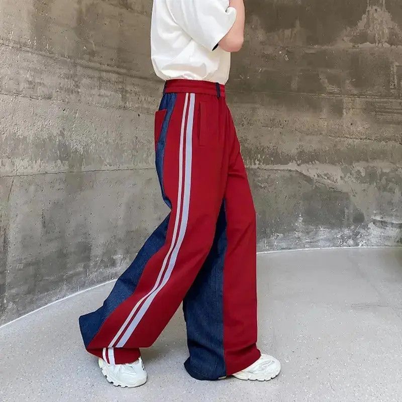 Japanese Brand Outdoor retro fashion side striped colorblock track pants Size US 30 / EU 46 - 1 Thumbnail