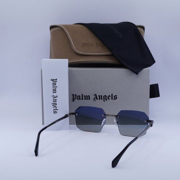 Palm Angels Palm Angels PERI10G QUARTZ 1007 Sunglasses Gunmetal Frame Size ONE SIZE - 11 Thumbnail