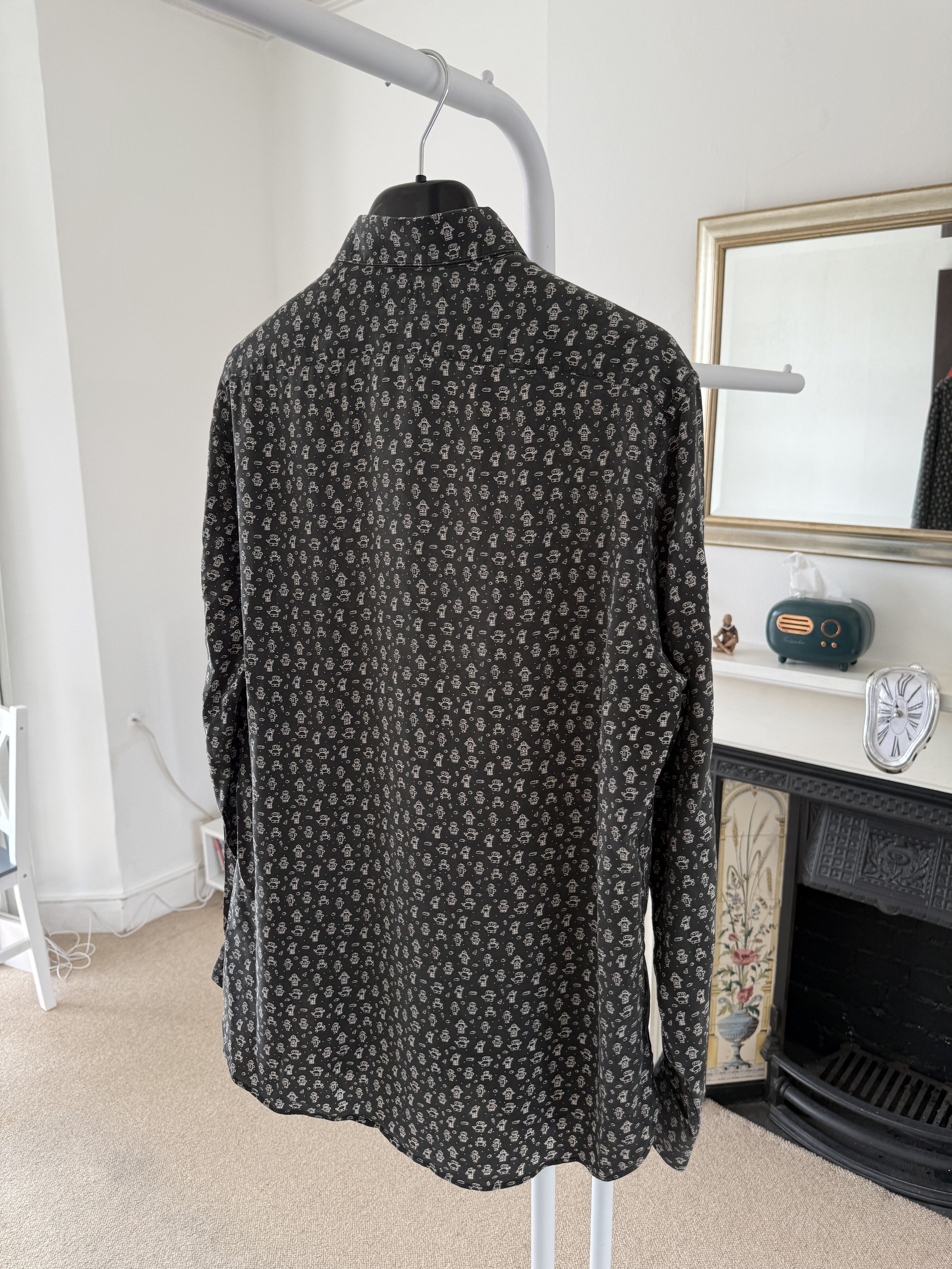 Saint Laurent Paris Saint Laurent Silk Robot Shirt Size US M / EU 48-50 / 2 - 2 Thumbnail
