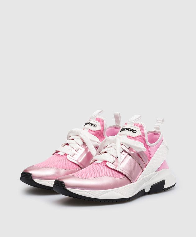 Tom Ford o1y0126 Low-Top Sneakers in Pink/White Size US 7 / IT 37 - 3 Thumbnail
