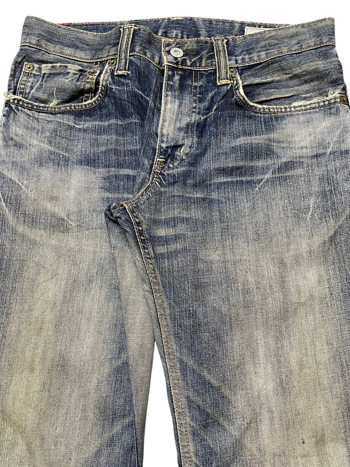 Edwin Edwin Rebel Vintage Blue Faded Wash Distress Baggy Jeans Size US 32 / EU 48 - 4 Thumbnail