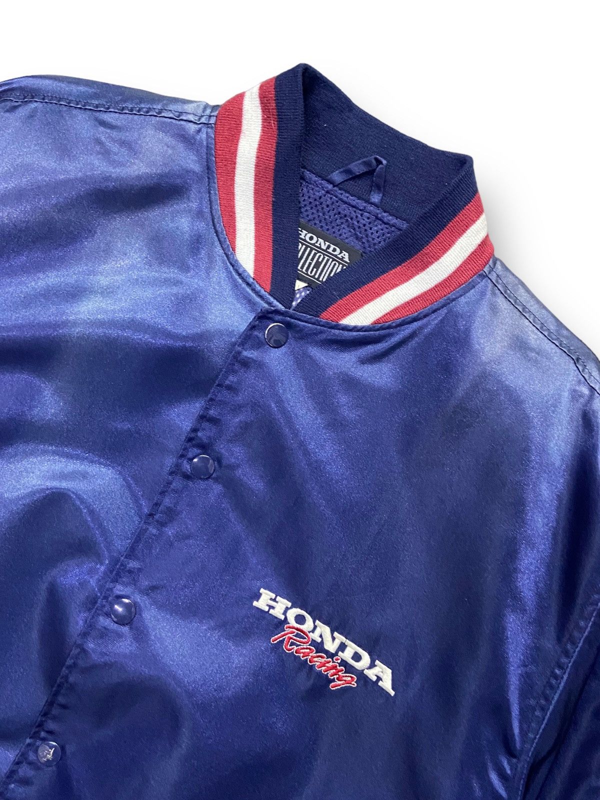 Honda × Vintage Vintage 90s Honda Racing Embroidered Sun faded Bomber Jacket Size US L / EU 52-54 / 3 - 4 Thumbnail