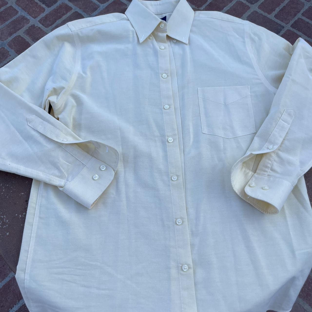 Stafford Stafford Yellow 80s style retro long sleeve button down shir Size US S / EU 44-46 / 1 - 4 Thumbnail