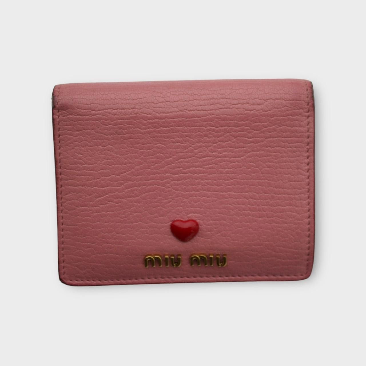 image of Miu Miu Pink Love Wallet 2805, Women's