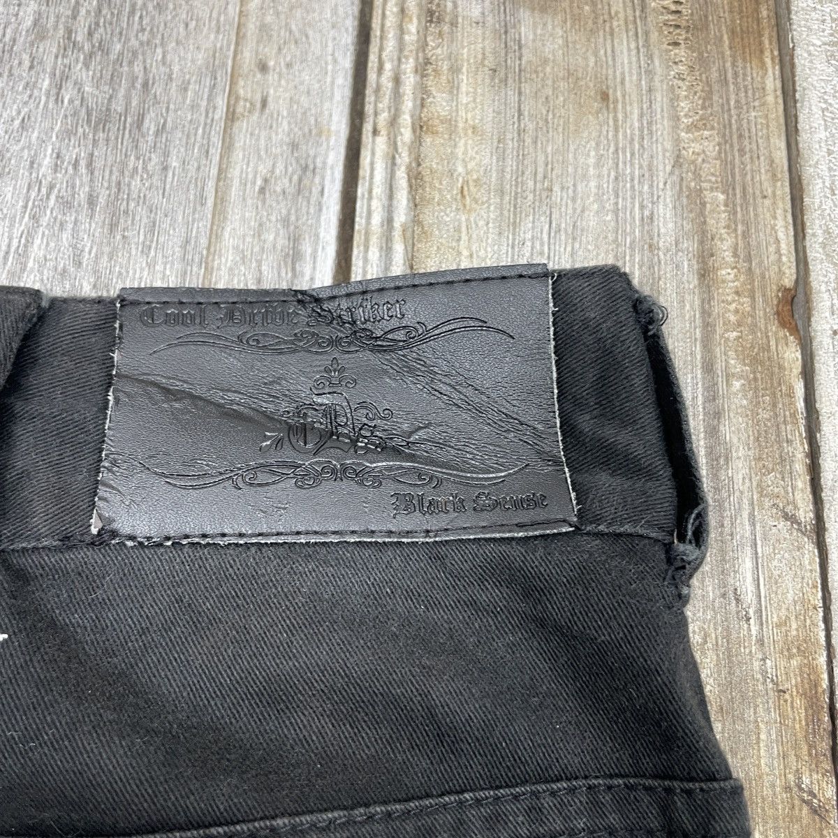 14th Addiction × Japanese Brand × Vintage Vintage CDS Black Sense Embroidery Faded Baggy Pant Size US 34 / EU 50 - 13 Thumbnail