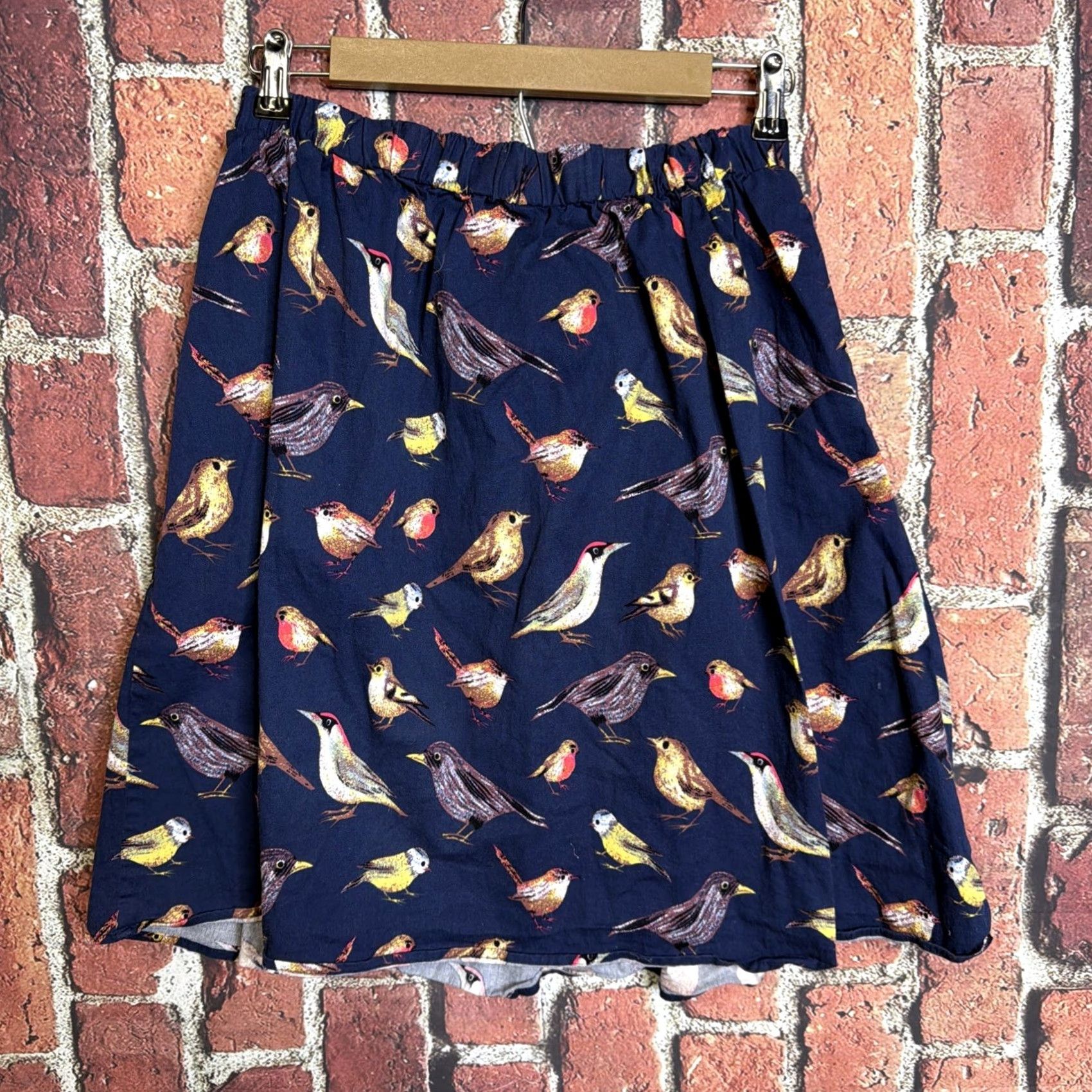 Vintage VINTAGE Womens Grace Karin All Over Bird Print Skirt Sz Small Pockets Size 28" / US 6 / IT 42 - 3 Thumbnail