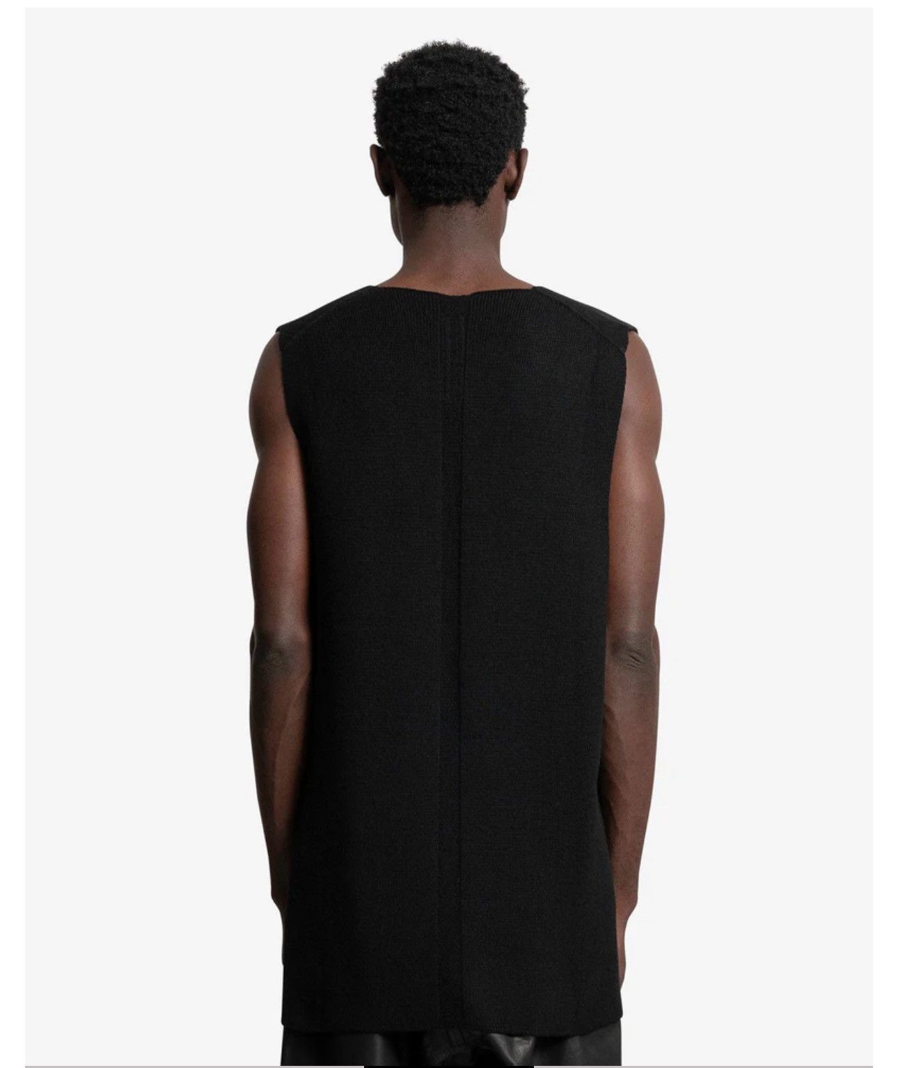 Rick Owens Rick Owens top in maglia v tank black cashmere One size NWT Size US L / EU 52-54 / 3 - 11 Thumbnail
