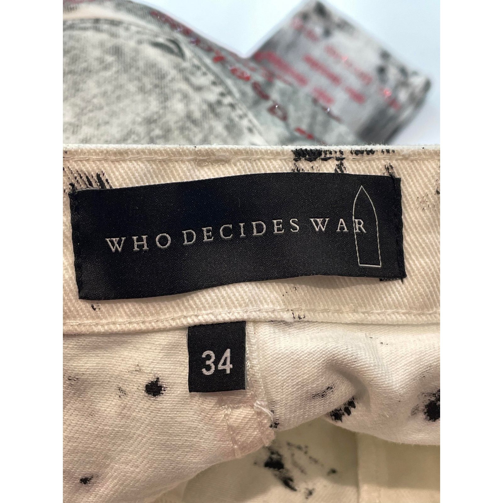 Who Decides War WDW Stripture White & Red Denim Size US 34 / EU 50 - 6 Thumbnail
