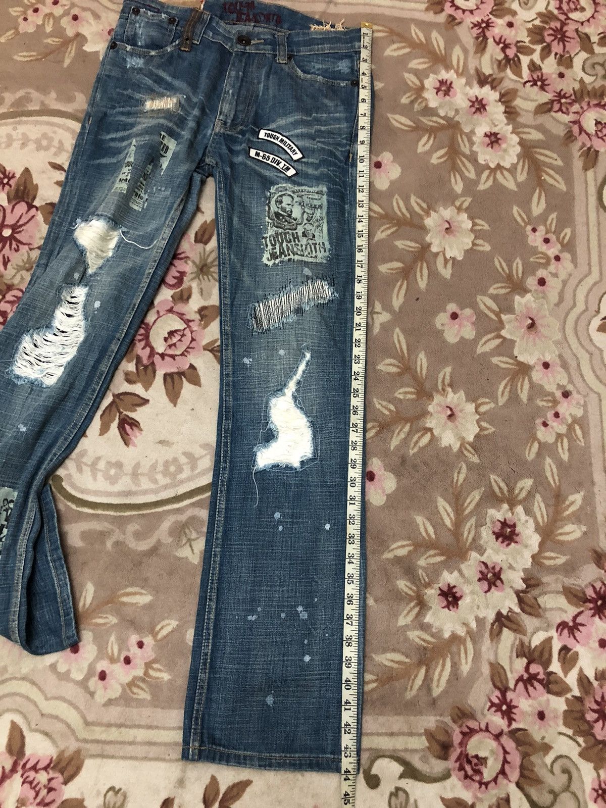 If Six Was Nine Distressed denim punk Japanese very rare Size US 33 - 15 Thumbnail