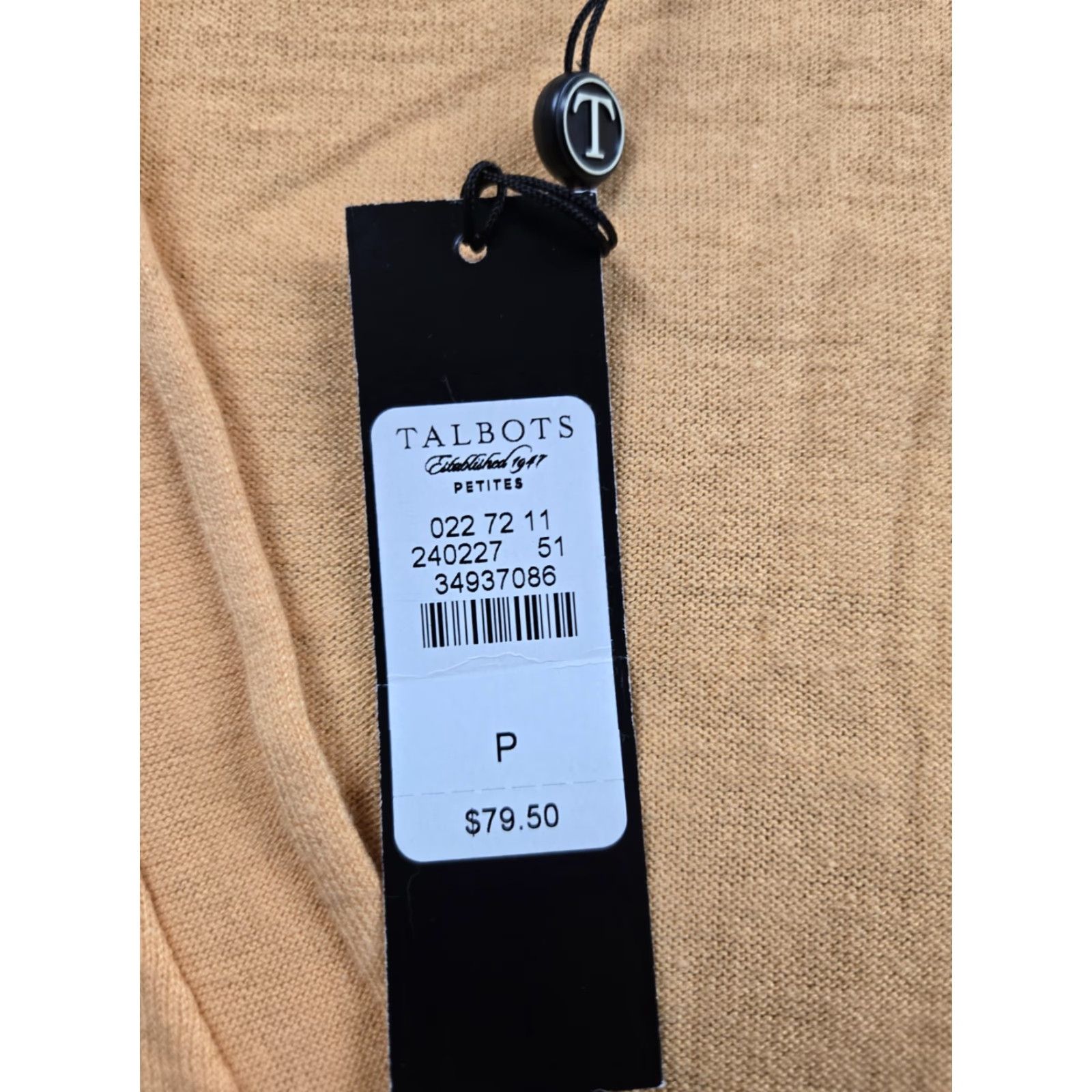 Talbots VINTAGE Talbots Sweater Womens Petite P Orange Cardigan Button Up Pockets NWT Size XXS / US 00 / IT 34 - 5 Thumbnail