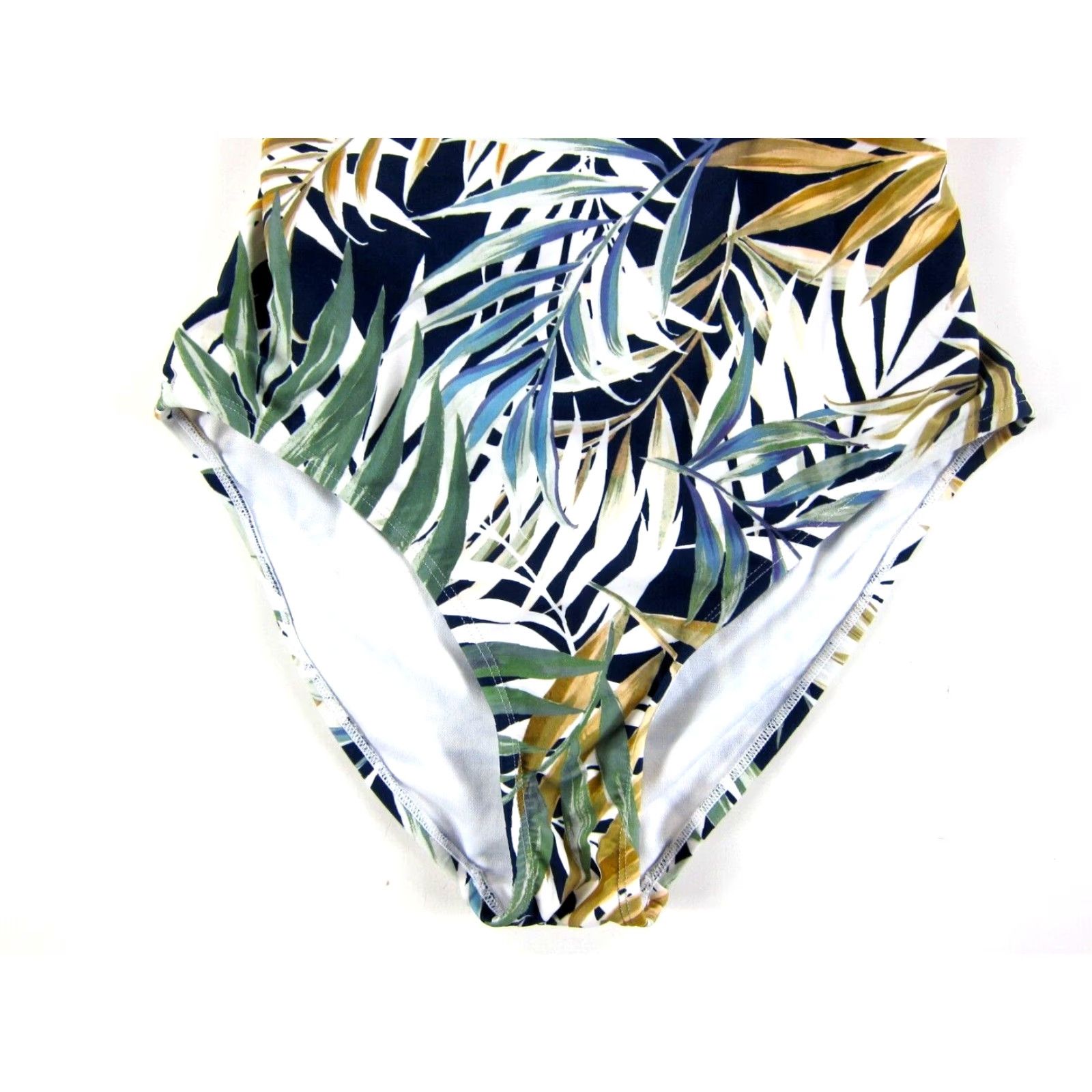 Hurley Hurley Floral One Piece Swimsuit Women Medium Blue Green Brown White Skin Spaghetti Strap Nylon Spandex Size ONE SIZE - 5 Thumbnail