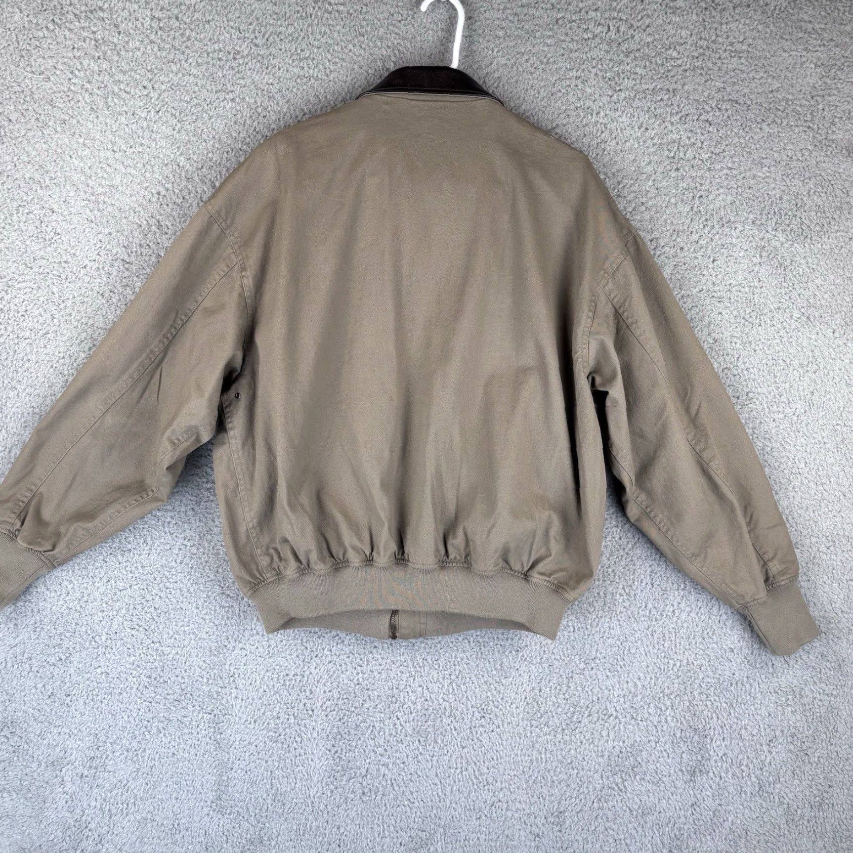 Vintage Museum of the Bible Mens Bomber Jacket Regular Brown Cotton Full Zip Size US M / EU 48-50 / 2 - 6 Thumbnail