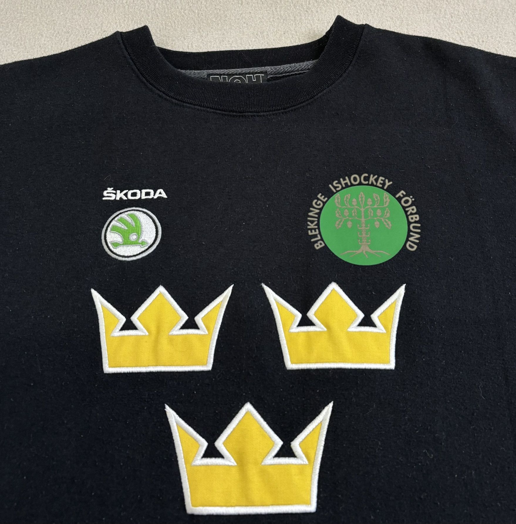 Vintage Blekinge IshockeyForbund Skoda NEH Hockey Sweatshirt medium Size US M / EU 48-50 / 2 - 7 Thumbnail