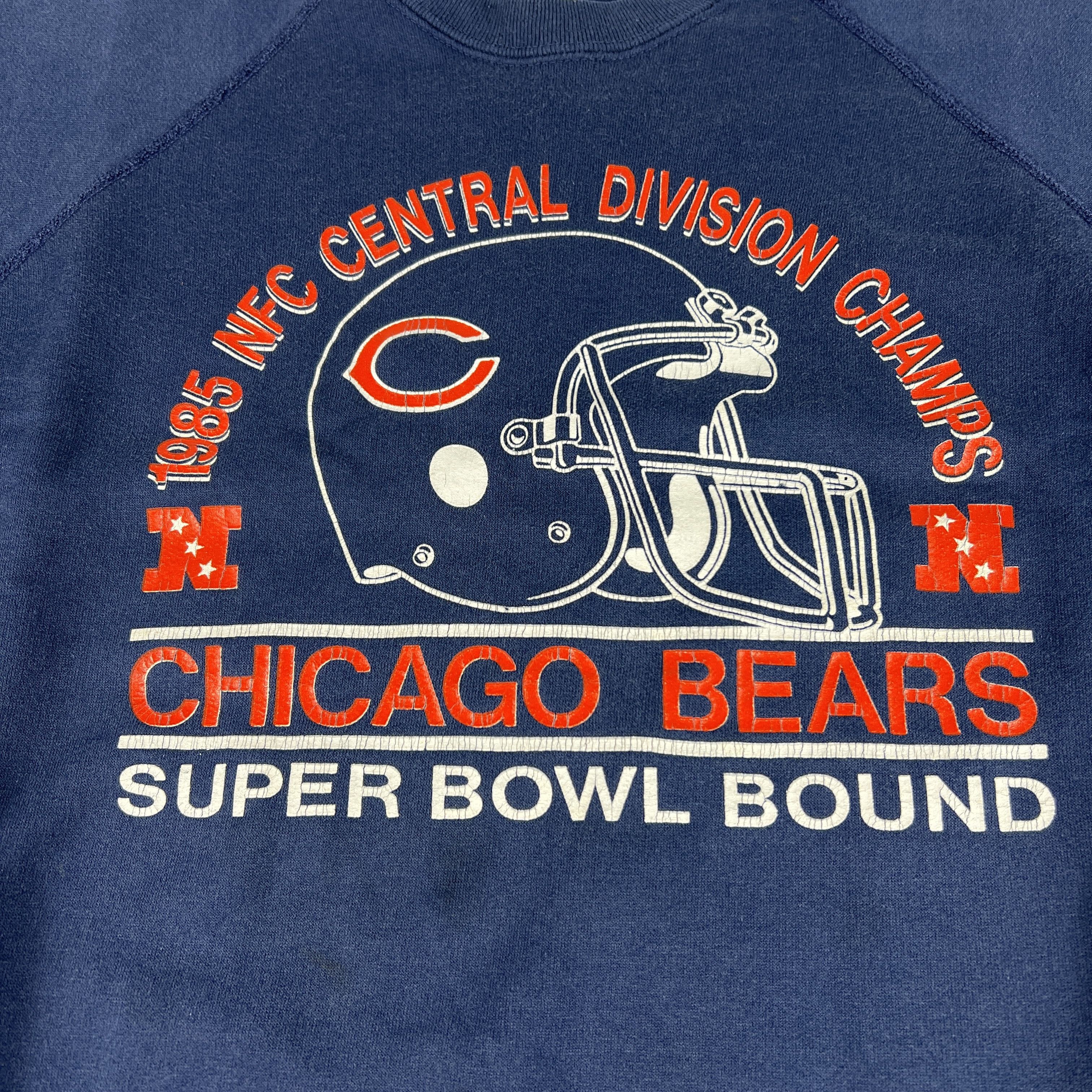 NFL × Vintage VTG 80s Trench Chicago Bears Sweatshirt Blue Faded Crewneck Size US L / EU 52-54 / 3 - 7 Thumbnail