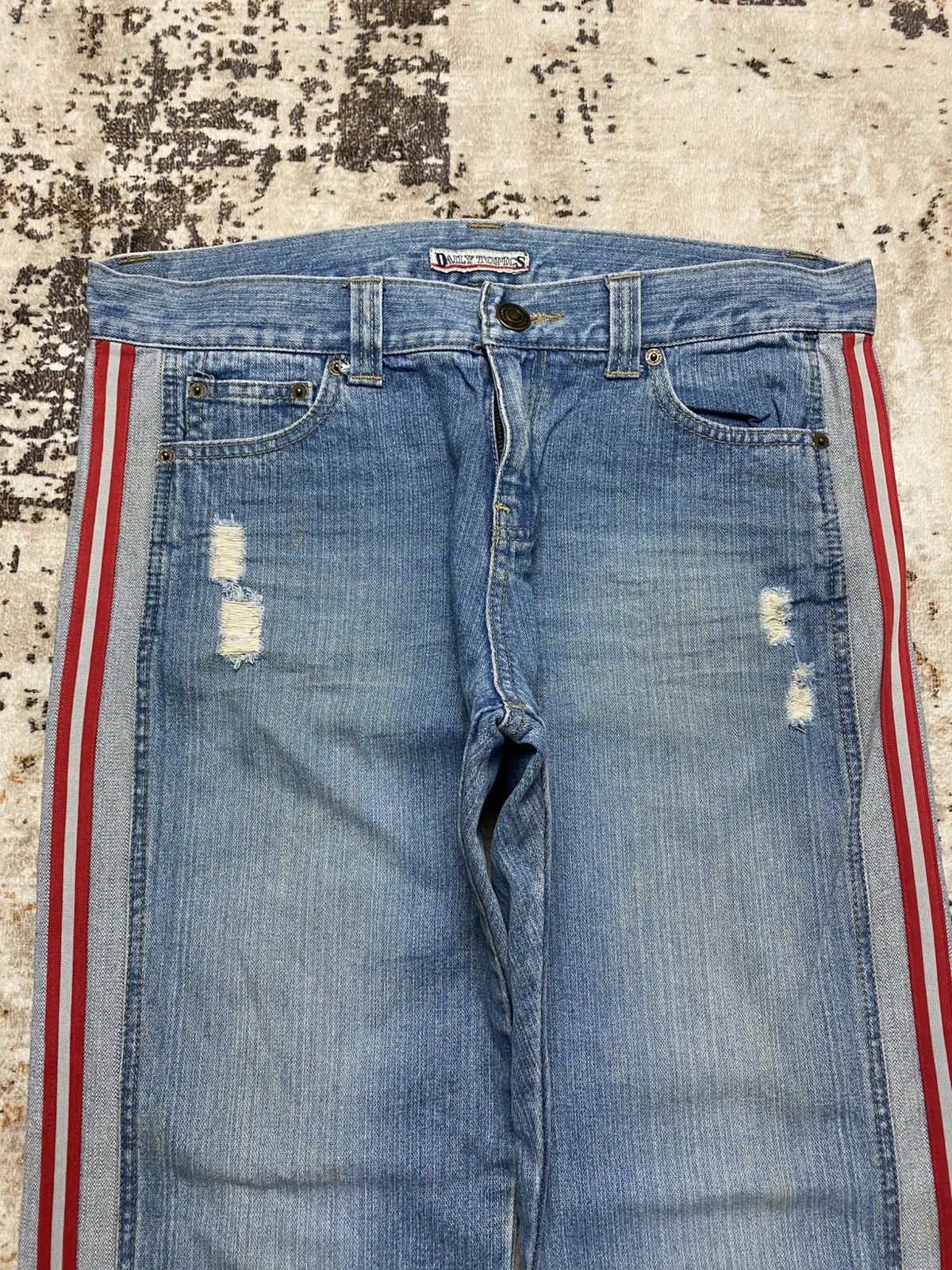 Tornado Mart Baggy Denim With Red Line💥 Size US 32 / EU 48 - 3 Thumbnail