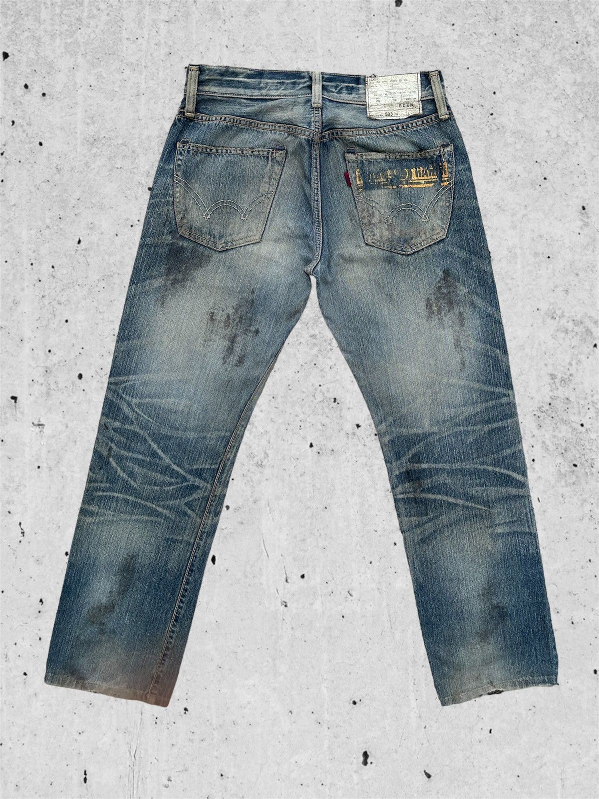 Edwin × Japanese Brand 🔥 Edwin 503 Distressed Denim Vintage W30 🔥 Size US 30 / EU 46 - 11 Thumbnail