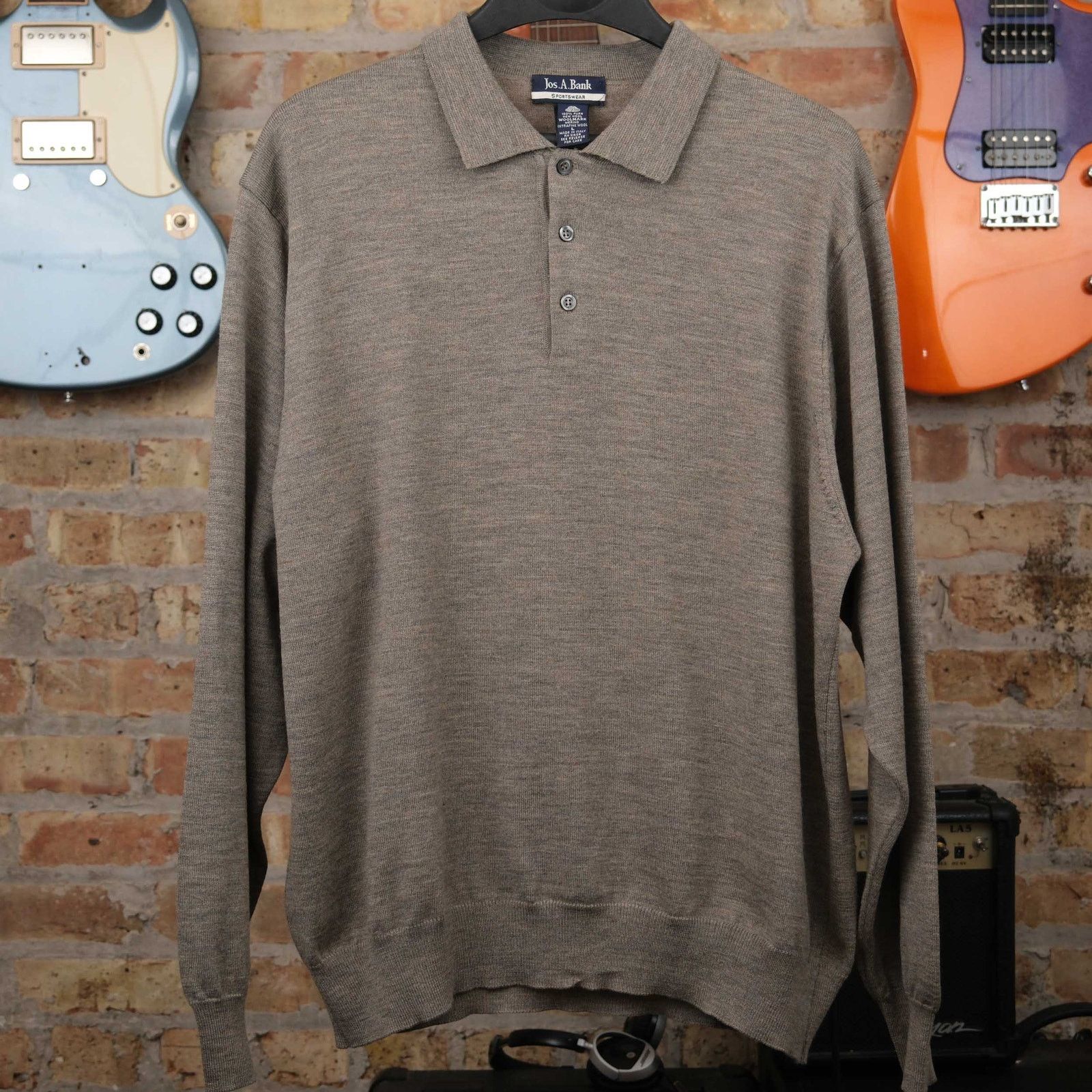 Jos. A. Bank Jos. A Bank Large Made in Italy 100% Merino Collared Sweater Size US L / EU 52-54 / 3 - 1 Thumbnail